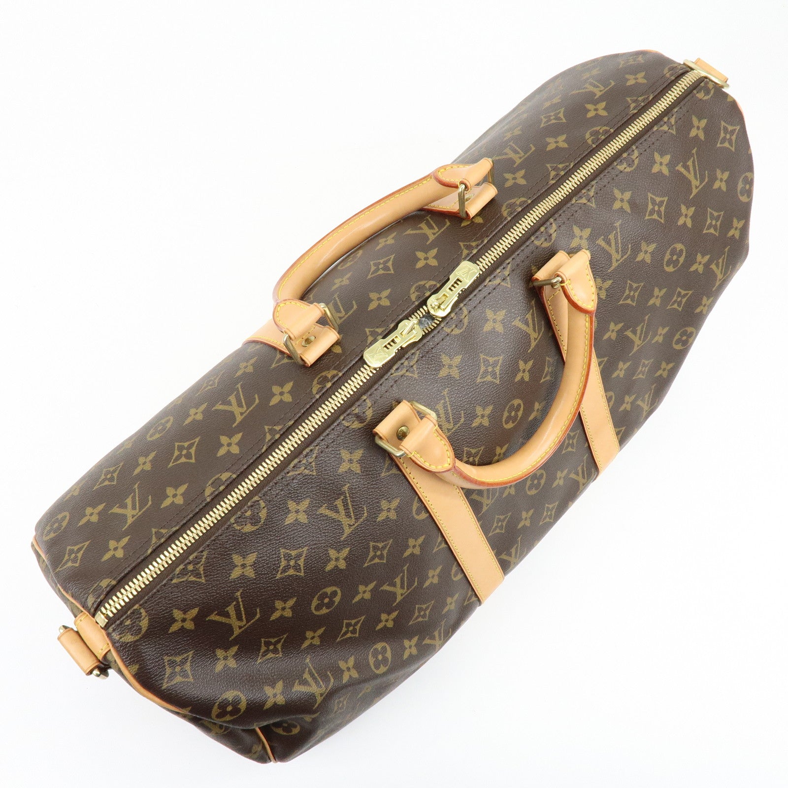 Louis Vuitton Monogram Keep All Bandouliere 50 Boston Bag M41416
