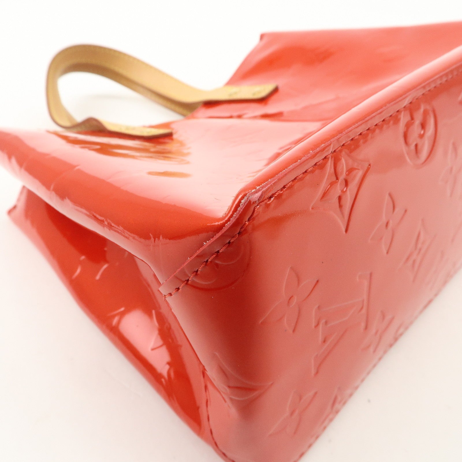 Louis Vuitton Monogram Vernis Lead PM Hand Bag Rouge M91088