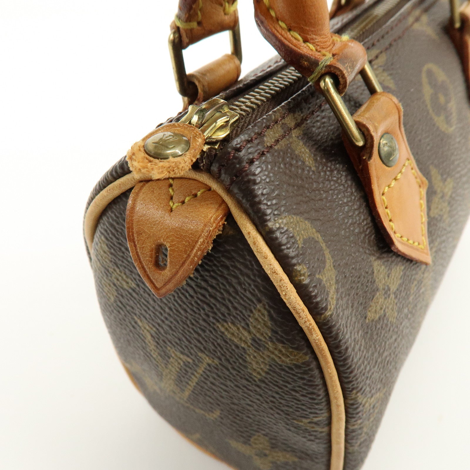 Louis Vuitton Monogram Mini Speedy Hand Bag Brown M41534
