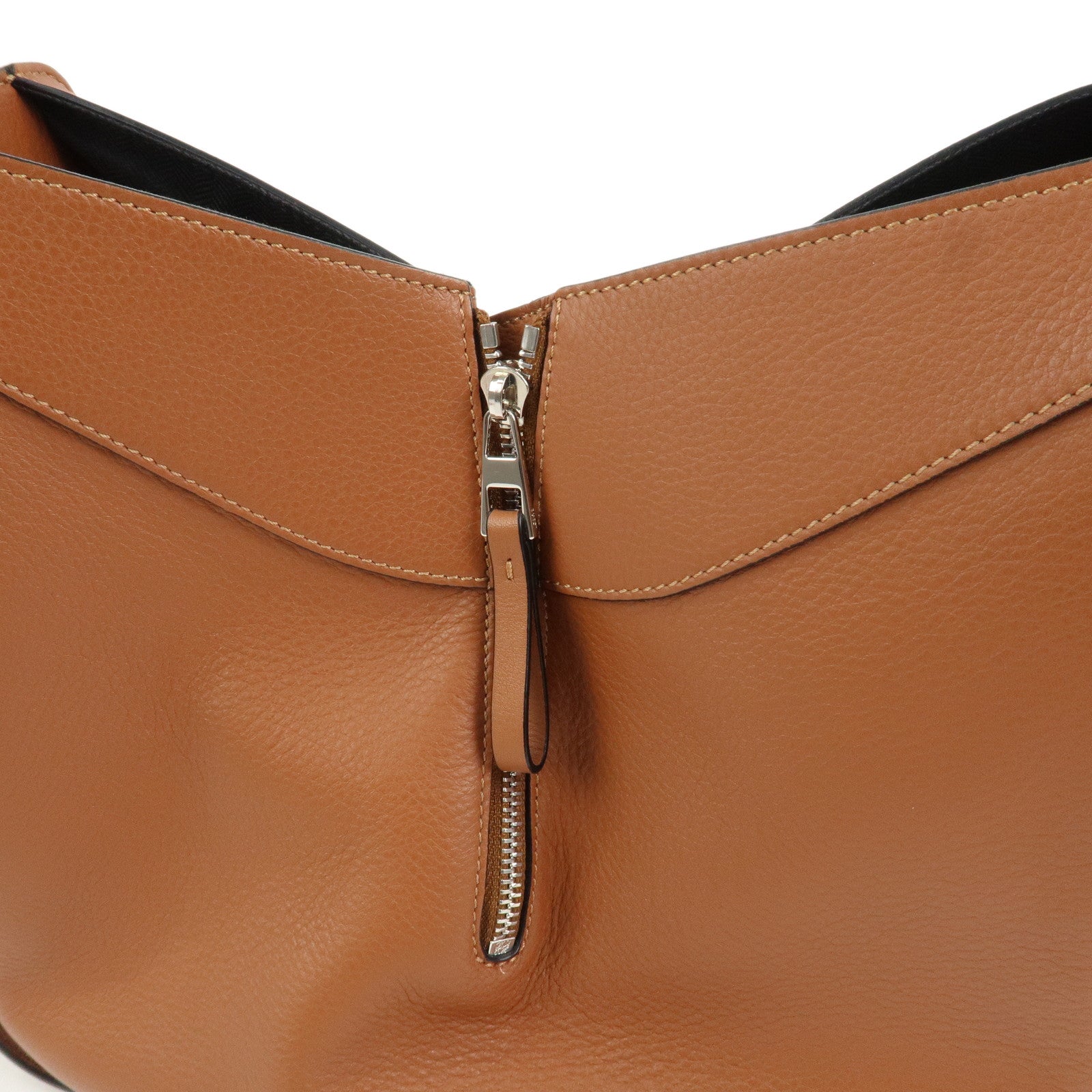 LOEWE Anagram Leather Hammock Small Shoulder Crossbody Bag Brown