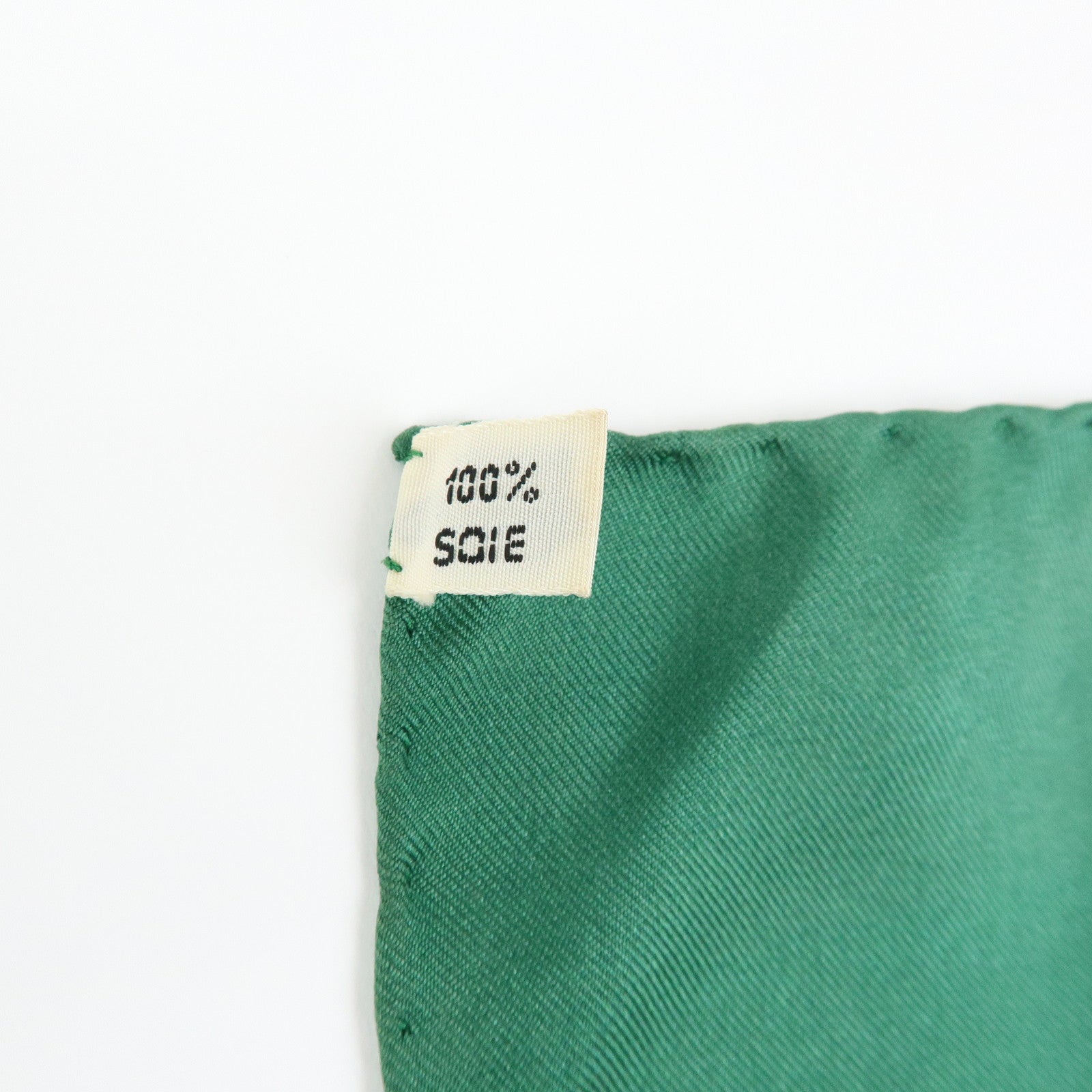 HERMES Carre 90 Silk 100% Scarf BRIDES DE GALA Bridle Green White