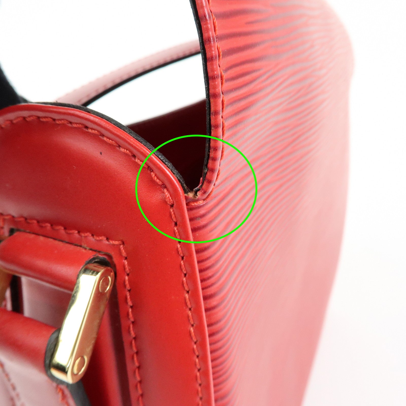 Louis Vuitton Epi Buci Shoulder Bag Hand Bag Castilian Red M52207