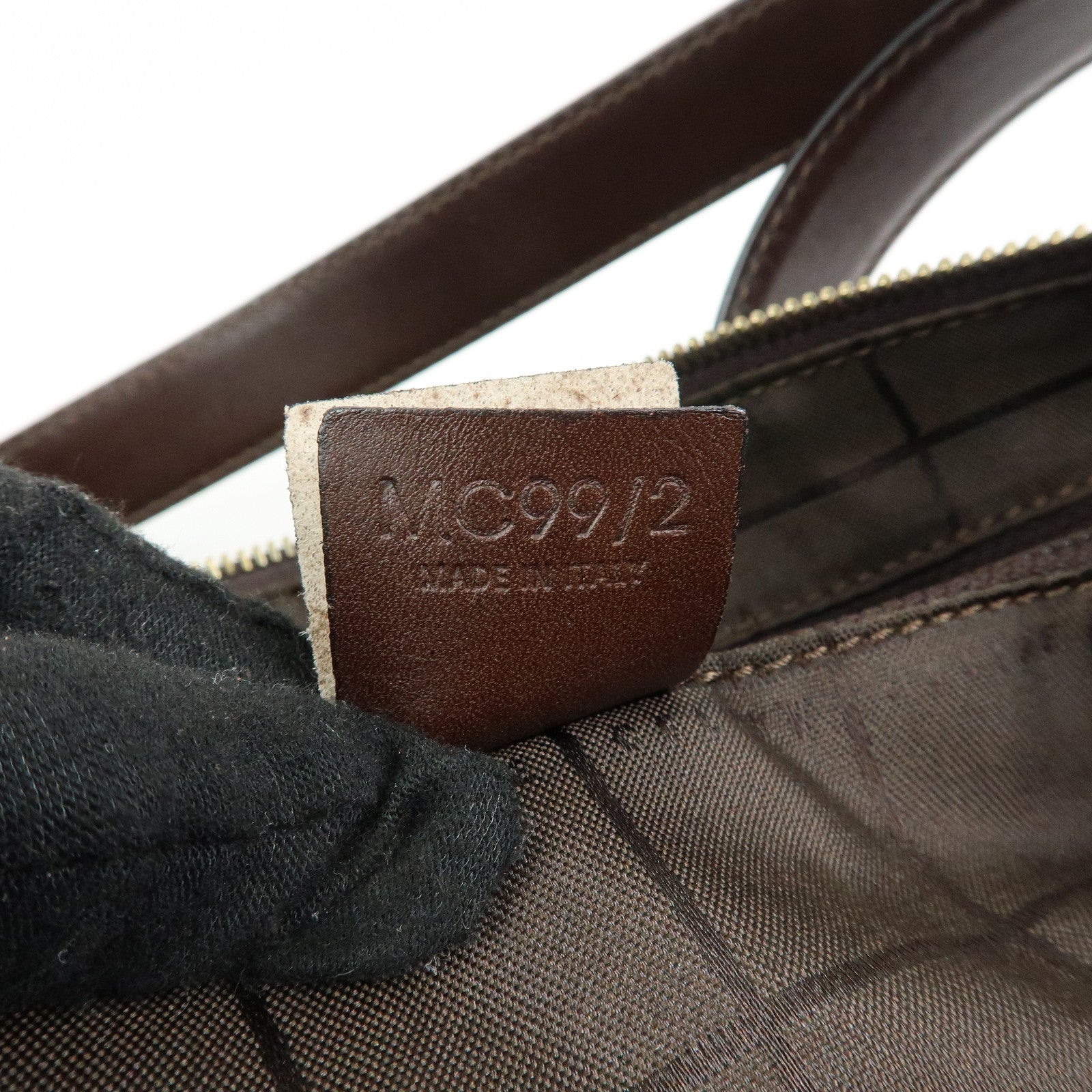 CELINE C Macadam Suede Leather Shoulder Bag Hand Bag Dark Brown