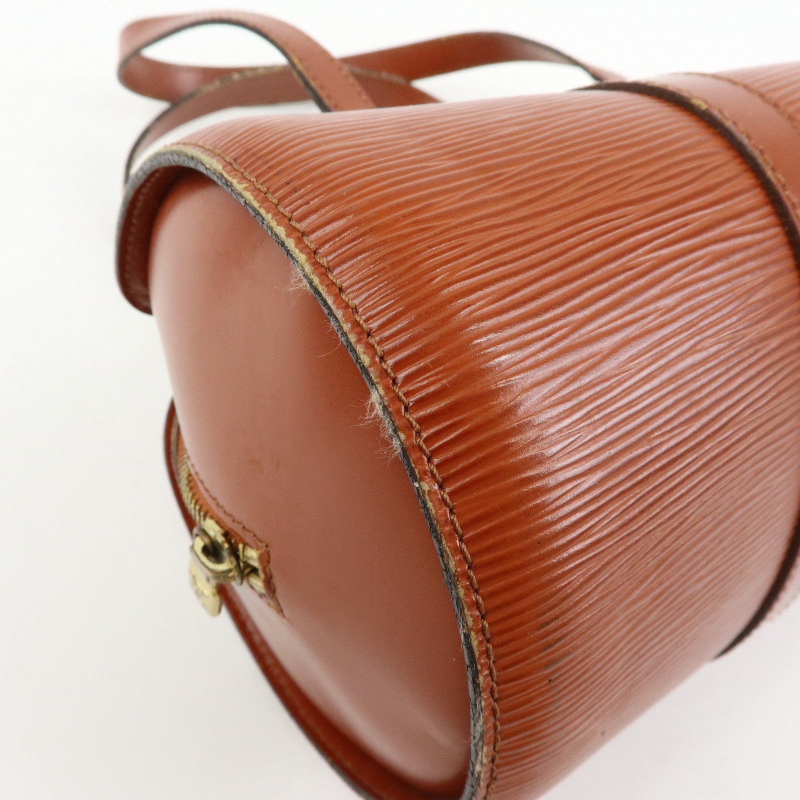 Louis Vuitton Epi Leather Soufflot Hand Bag Kenya Brown M52223