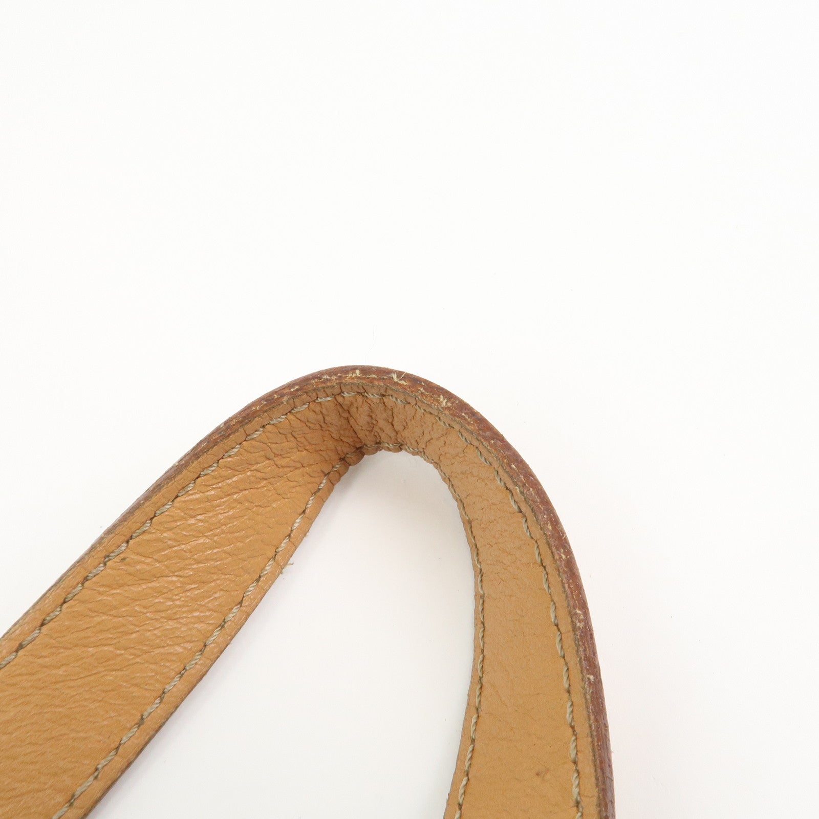 CELINE Macadam Canvas Leather Boston Bag Tote Bag Brown