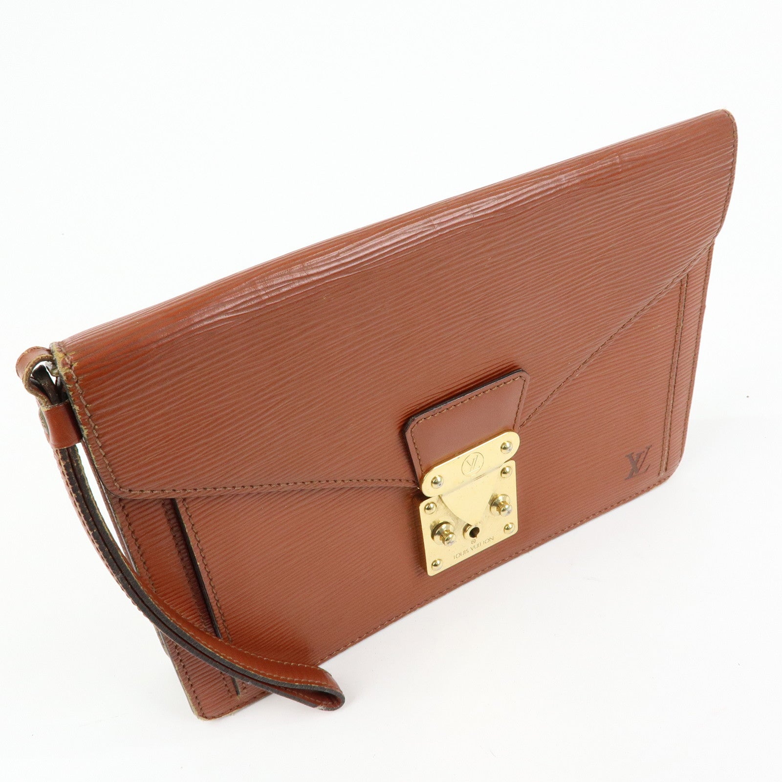 Louis Vuitton Epi Sellier Dragonne Clutch Bag Kenya Brown M52613