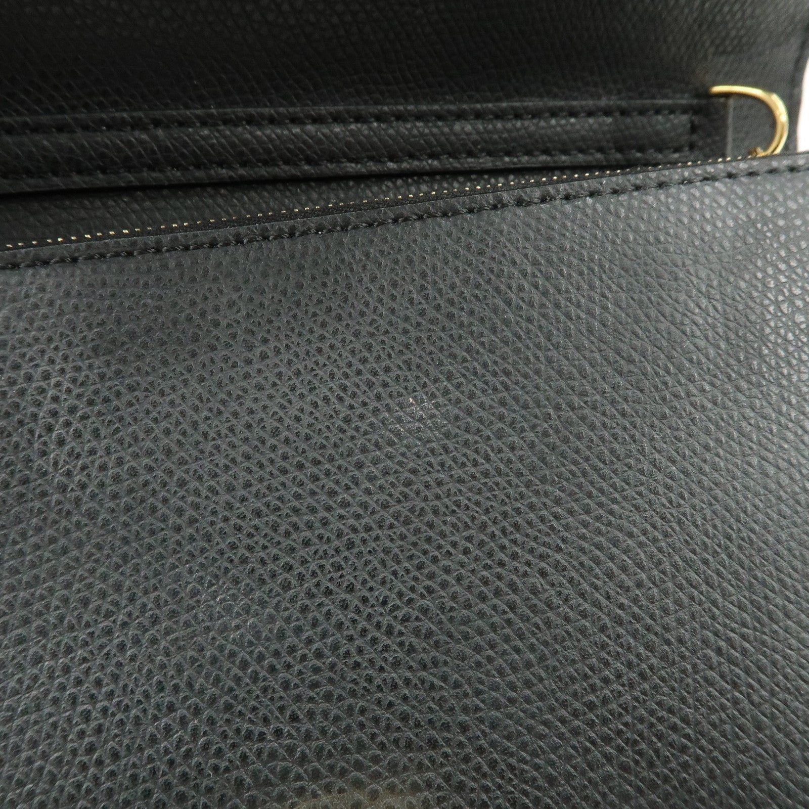 FENDI F is FENDI Leather Chain Shoulder Bag Black Brown 8BS006 Used