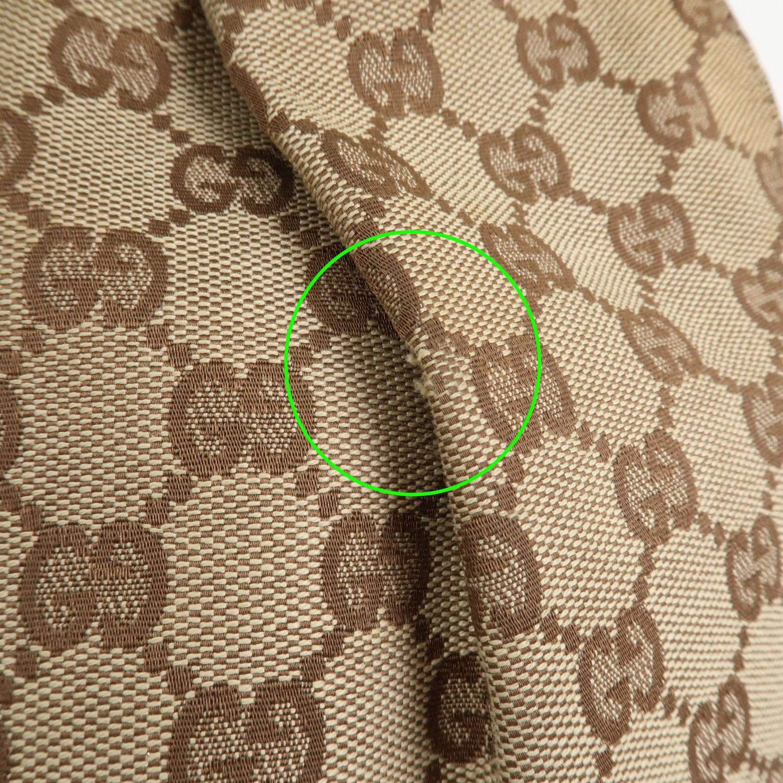 GUCCI Bamboo GG Canvas Leather Shoulder Bag Hand Bag Beige 124293