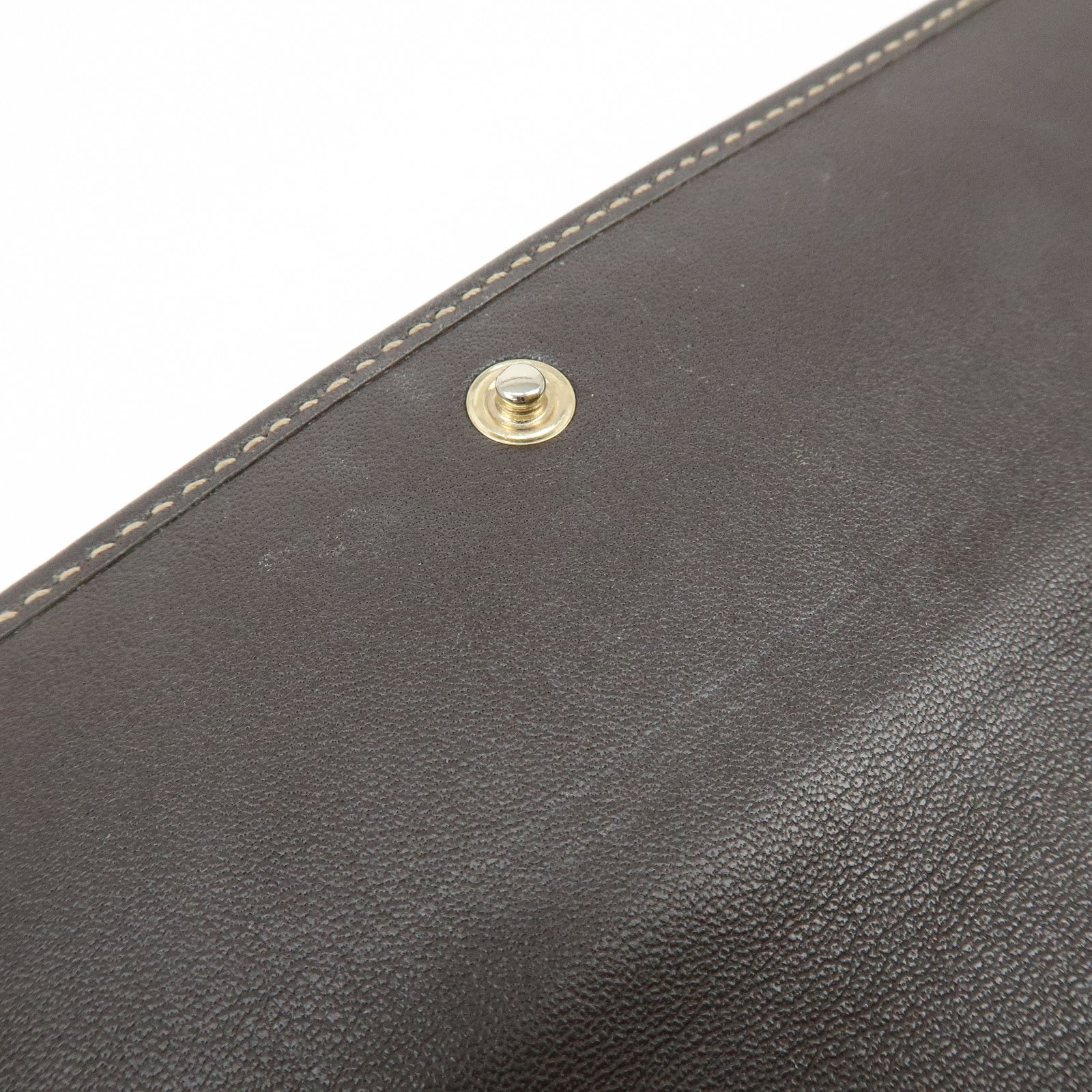GUCCI Lovely Heart GG Canvas Leather Long Wallet Brown 251861