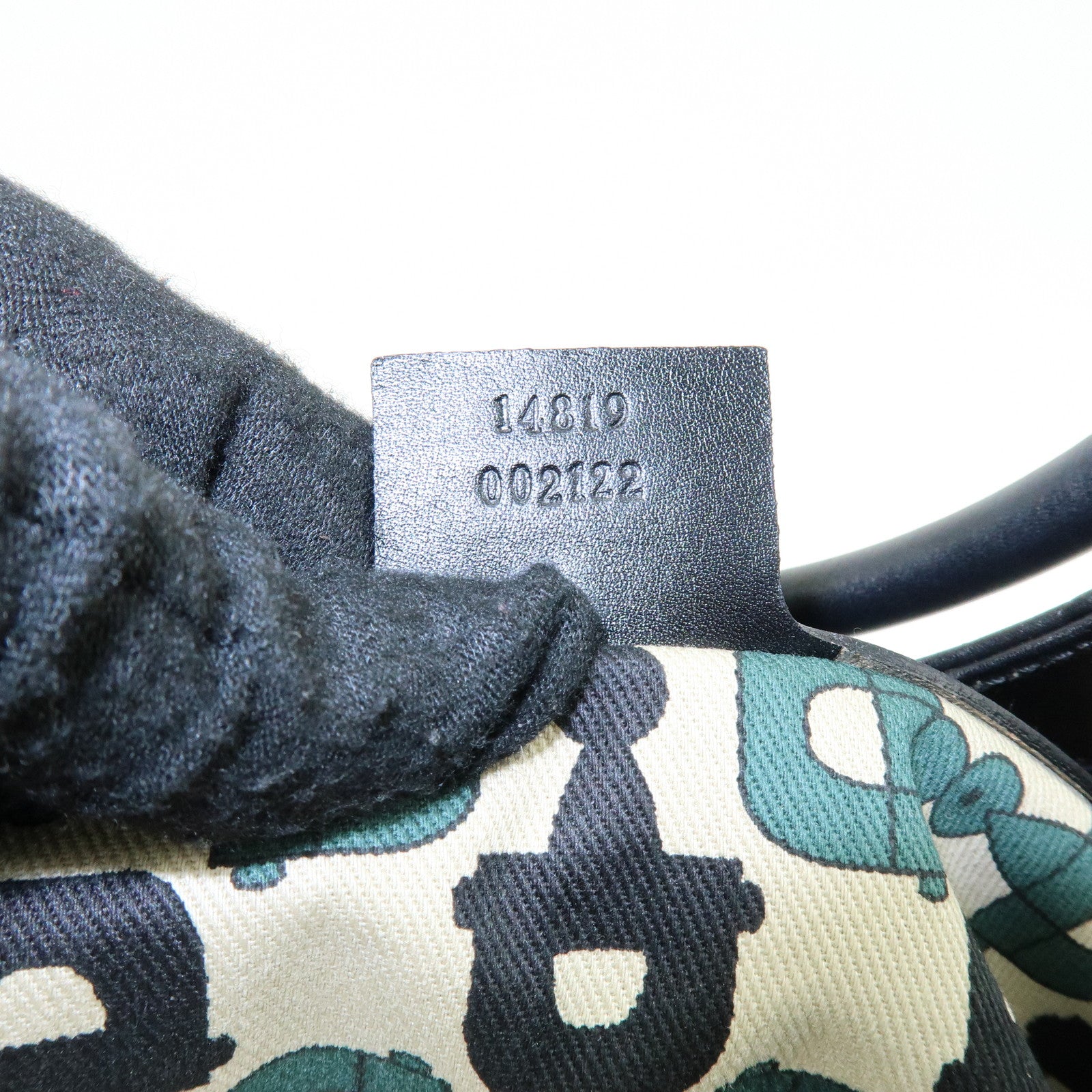 GUCCI Jackie Guccissima Leather Hand Bag Shoulder Bag Black 14819