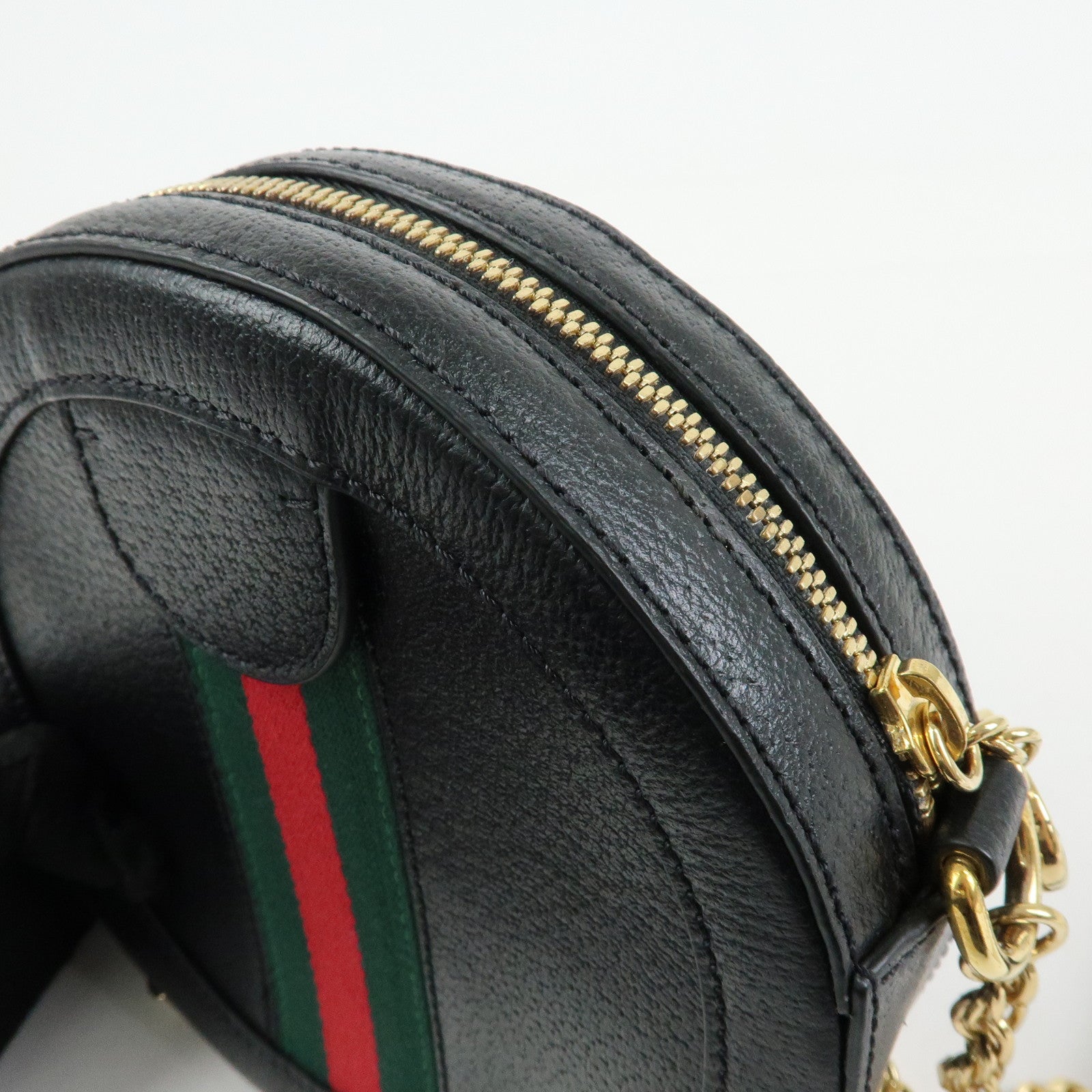 GUCCI Ophidia Sherry Mini Round Chain Shoulder Crossbody Bag 550618