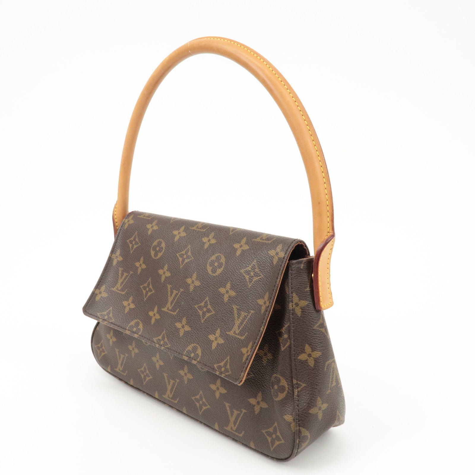 Louis Vuitton Monogram Mini Looping Shoulder Bag Brown M51147 Used