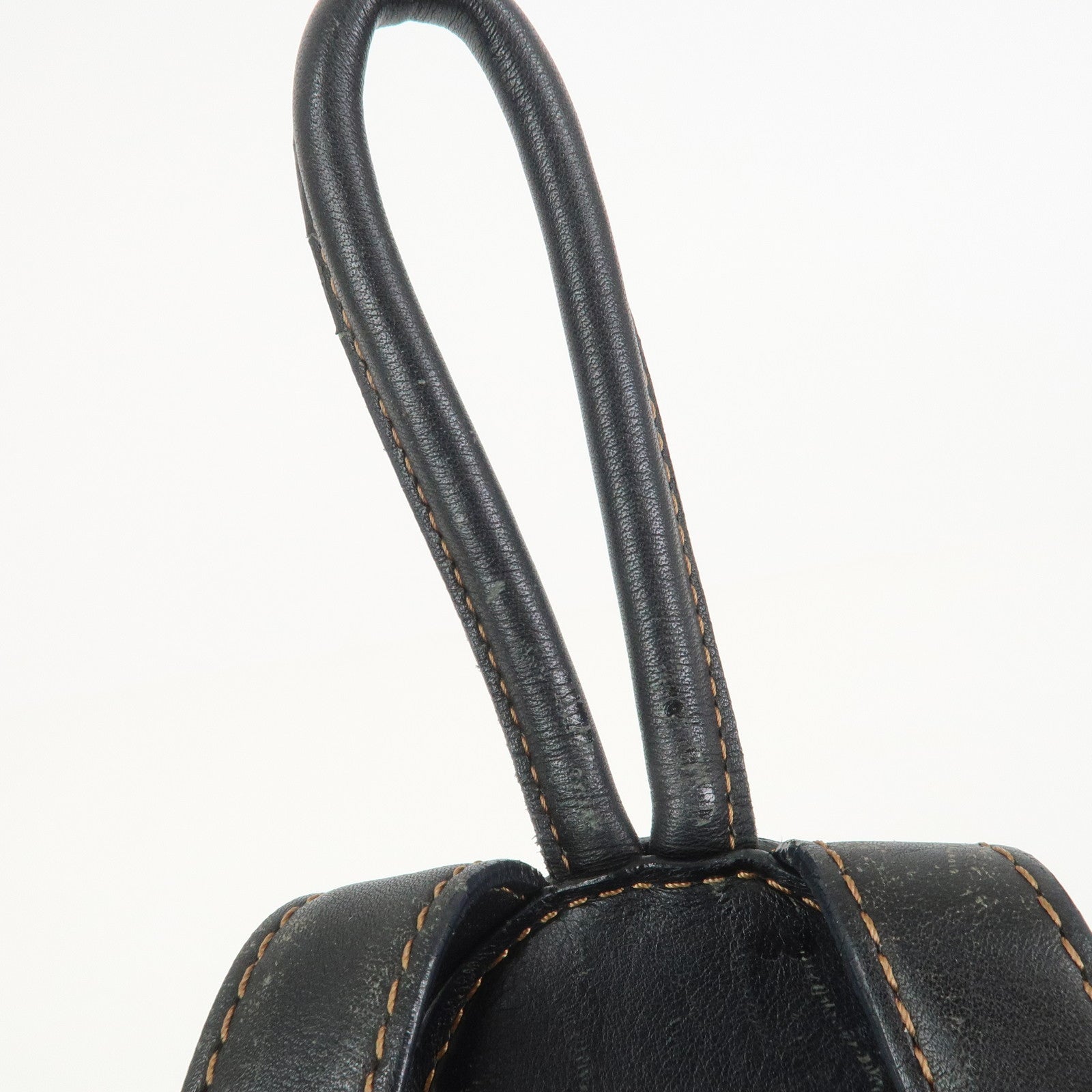 LOEWE Anton Anagram Leather Backpack Shoulder Bag Black