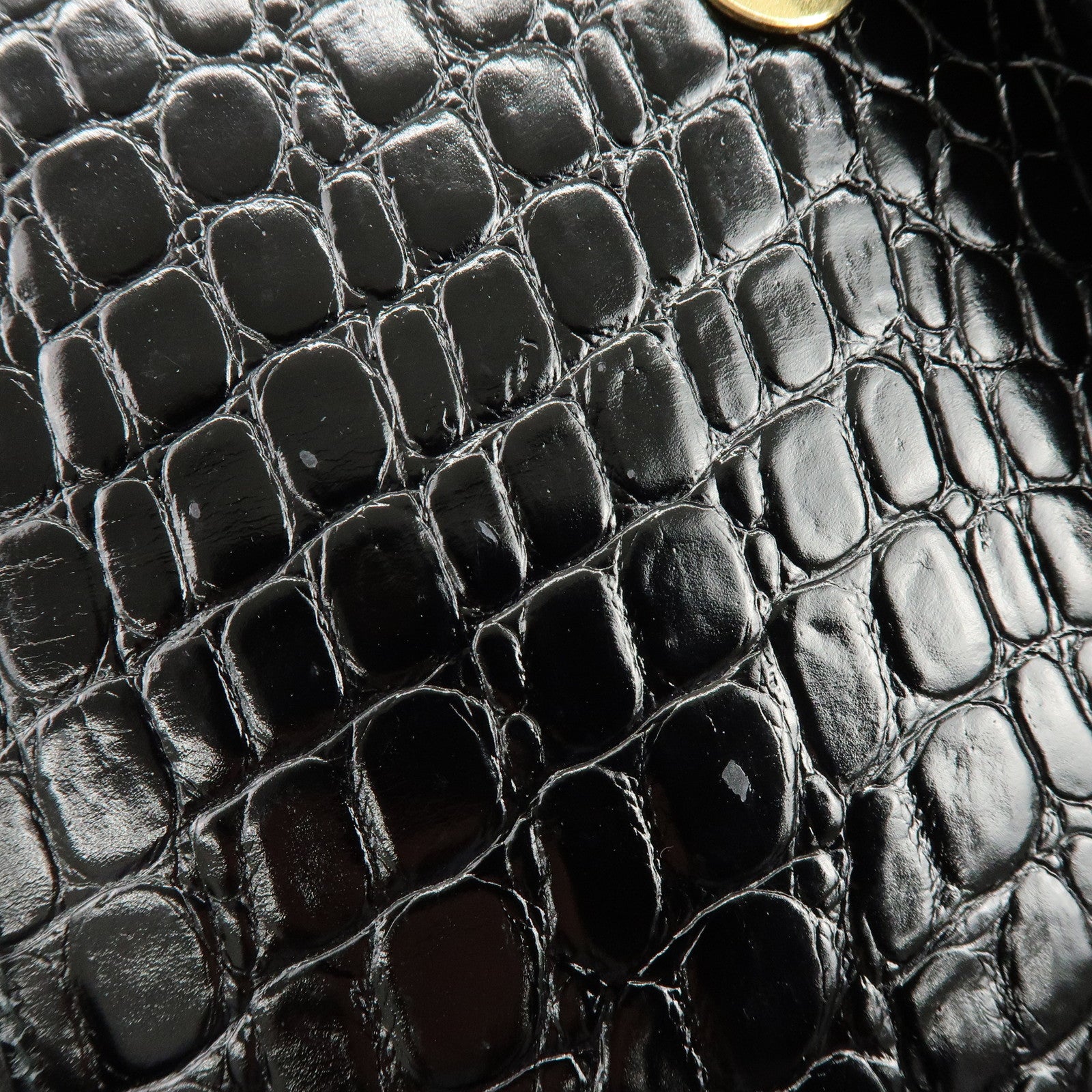 Ferragamo Gancini Embossed Leather Shoulder Bag Crossbody Bag Black