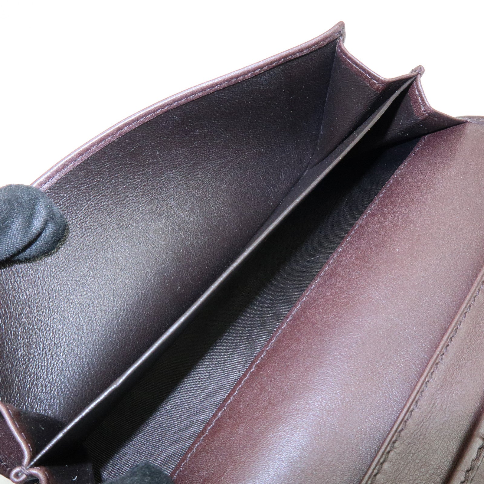 GUCCI Guccissima Leather Long Wallet Dark Brown 112715