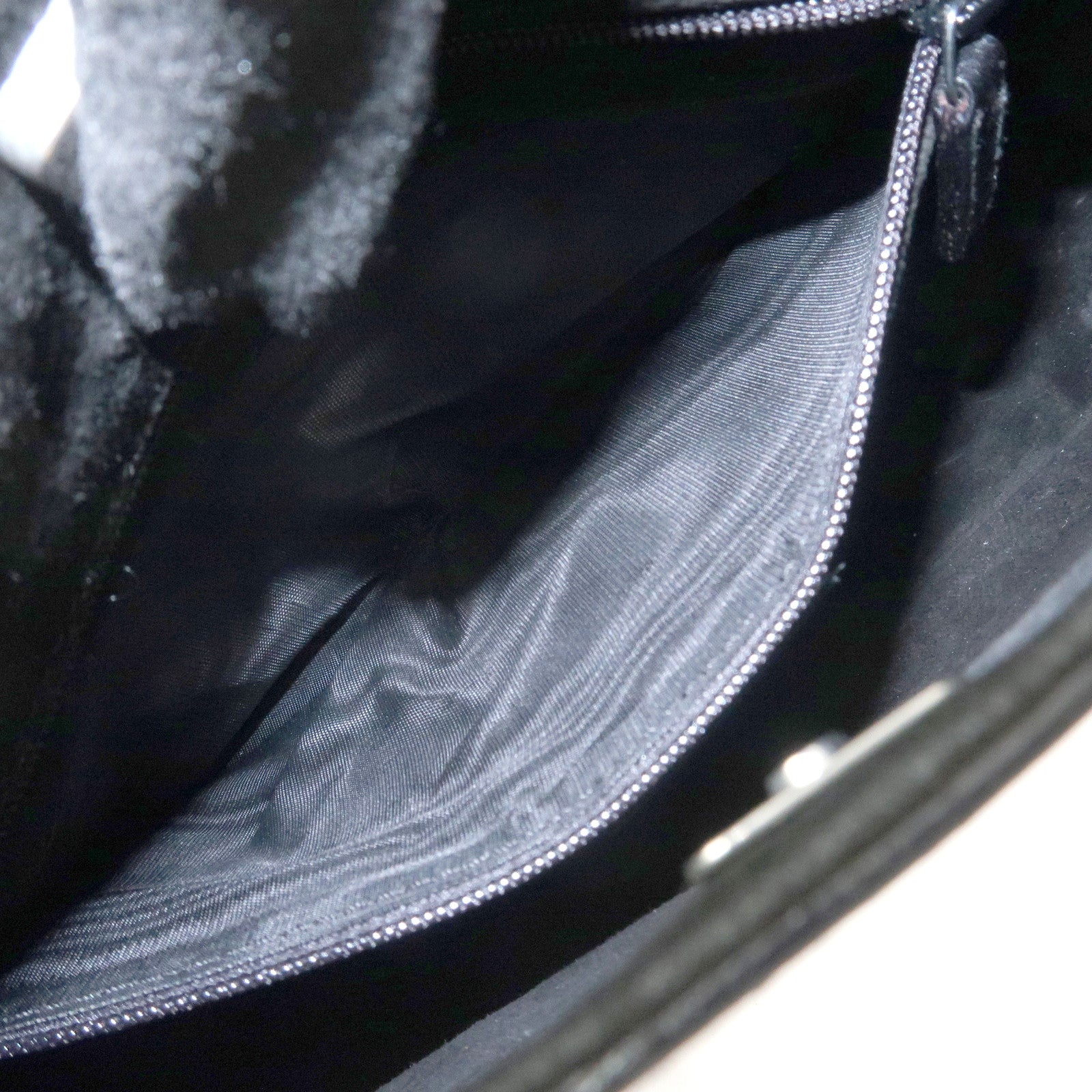 GUCCI Bamboo Leather Hand Bag Shoulder Bag Black 001.3761