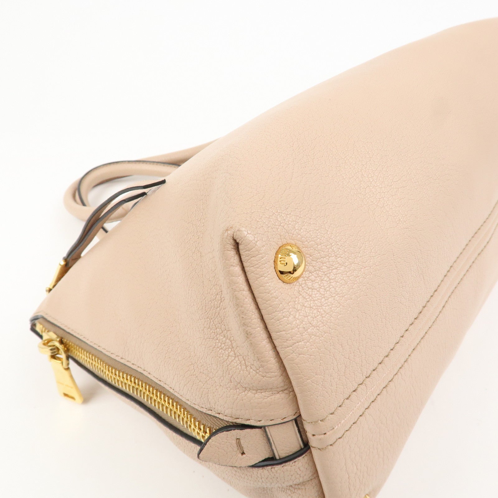 MIU MIU MADRAS 2WAY Bag Hand Bag Shoulder Bag Pink RN1016