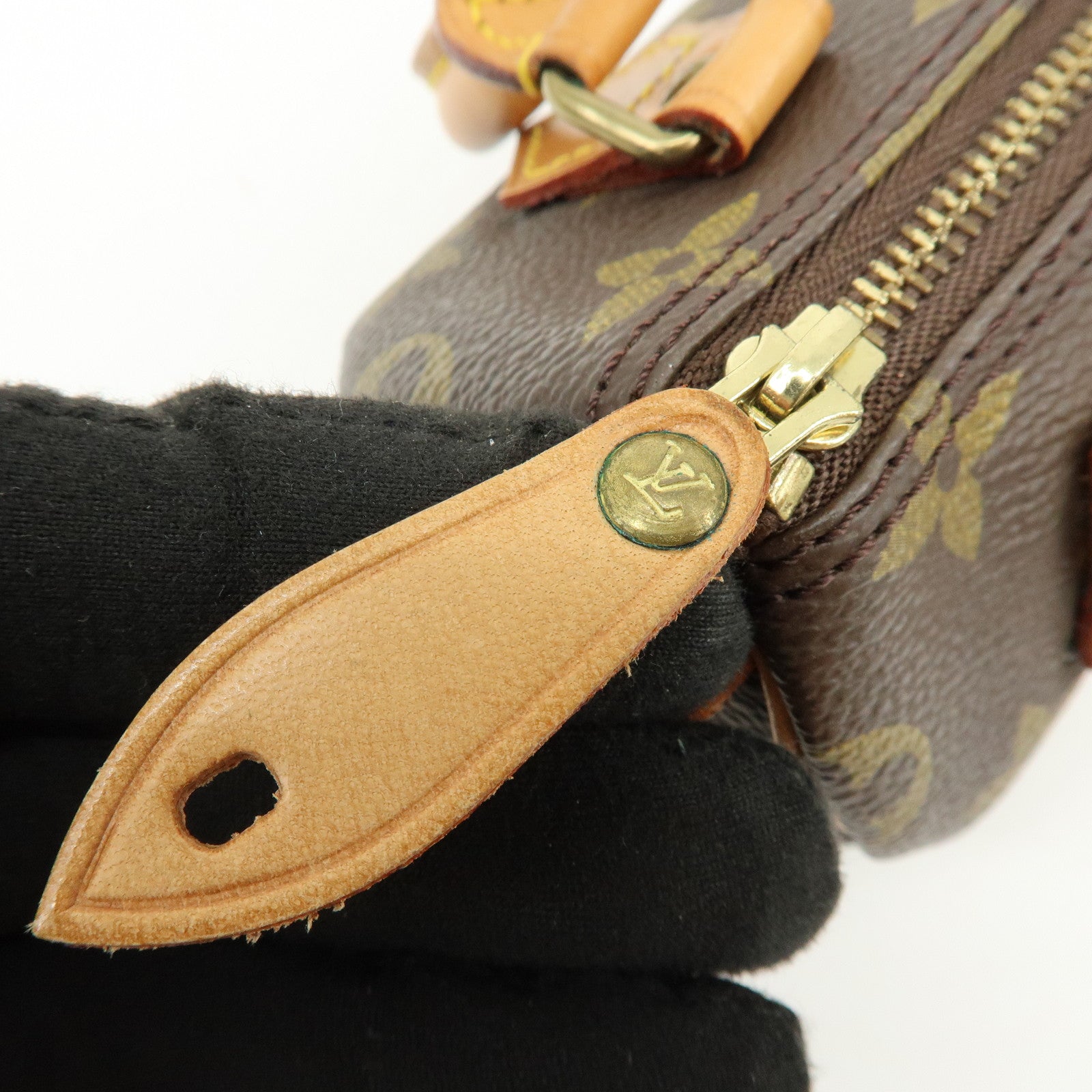 Louis Vuitton Monogram Mini Speedy Hand Bag Brown M41534