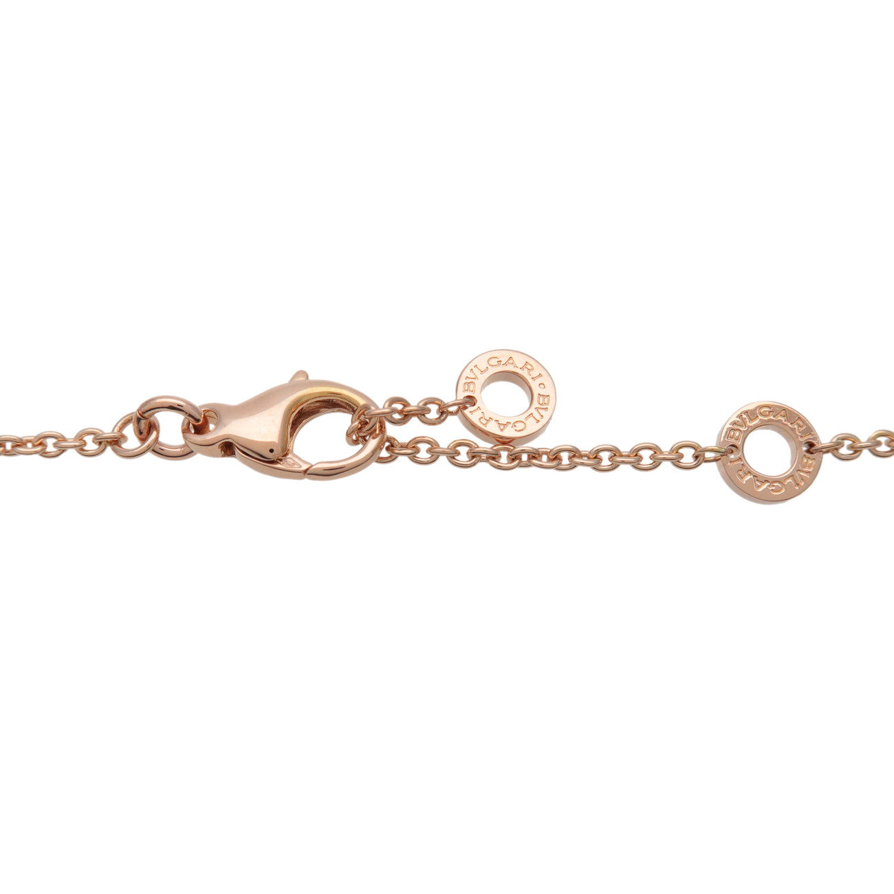 BVLGARI BVLGARI 1P Diamond Necklace K18 750PG Rose Gold