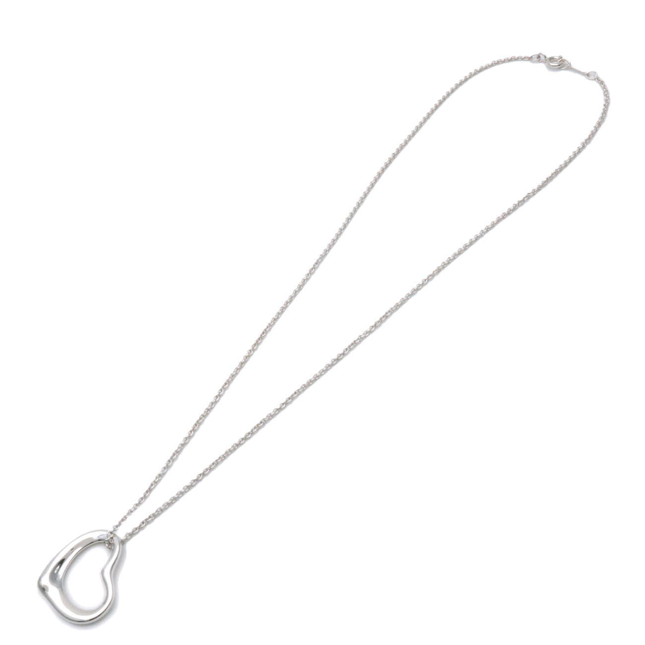 Tiffany & Co Open Heart Necklace 22MM SV925 Silver