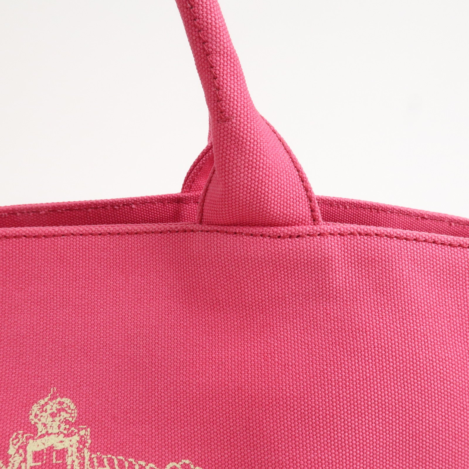 PRADA Canapa Canvas 2Way Bag Tote Bag Shoulder Bag Pink 1BG163