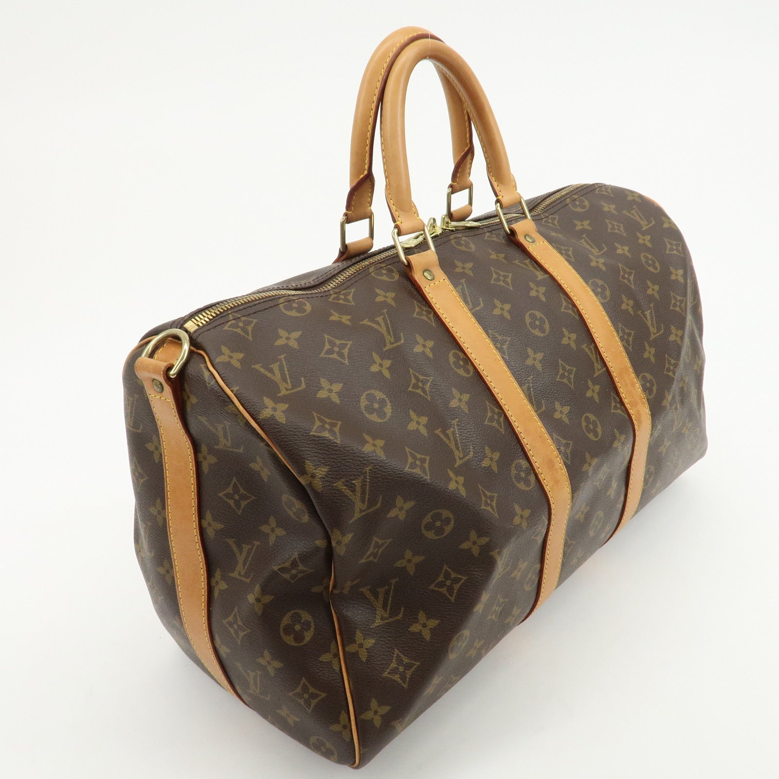 Louis Vuitton Monogram Keep All 45 Bandouliere Boston Bag M41418