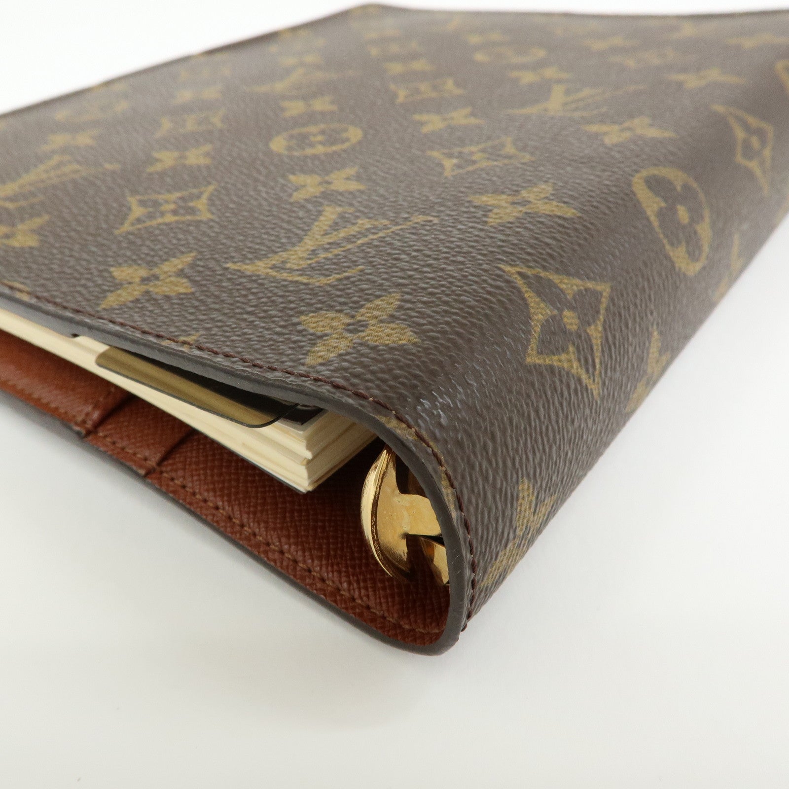 Louis Vuitton Monogram Agenda GM Planner Cover Brown R20106