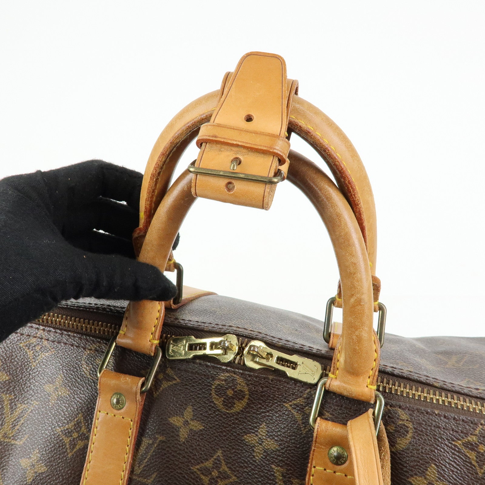 Louis Vuitton Monogram Keep All 45 Boston Bag Brown M41428