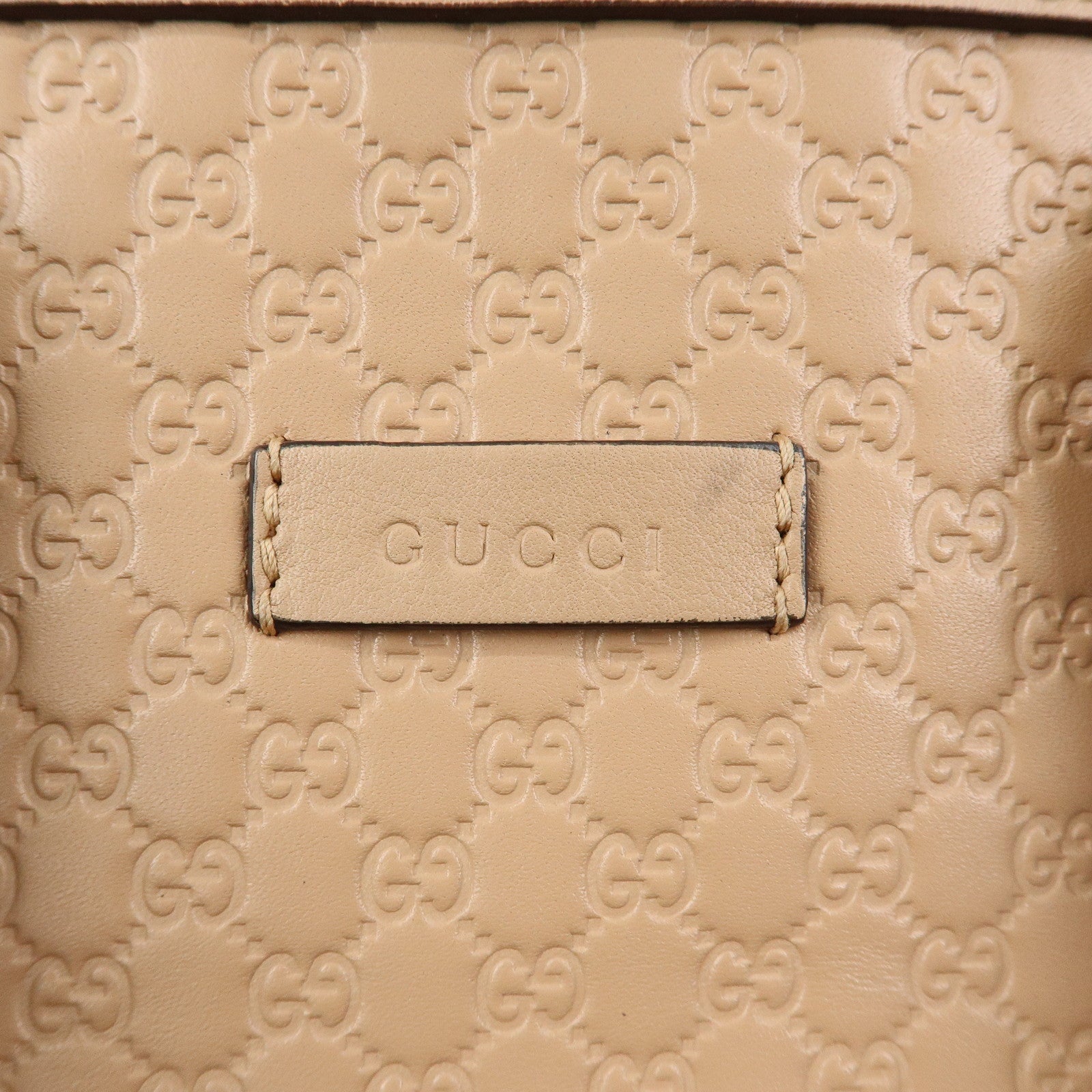 GUCCI Microguccissima Leather 2Way Bag Hand Bag Beige 449654