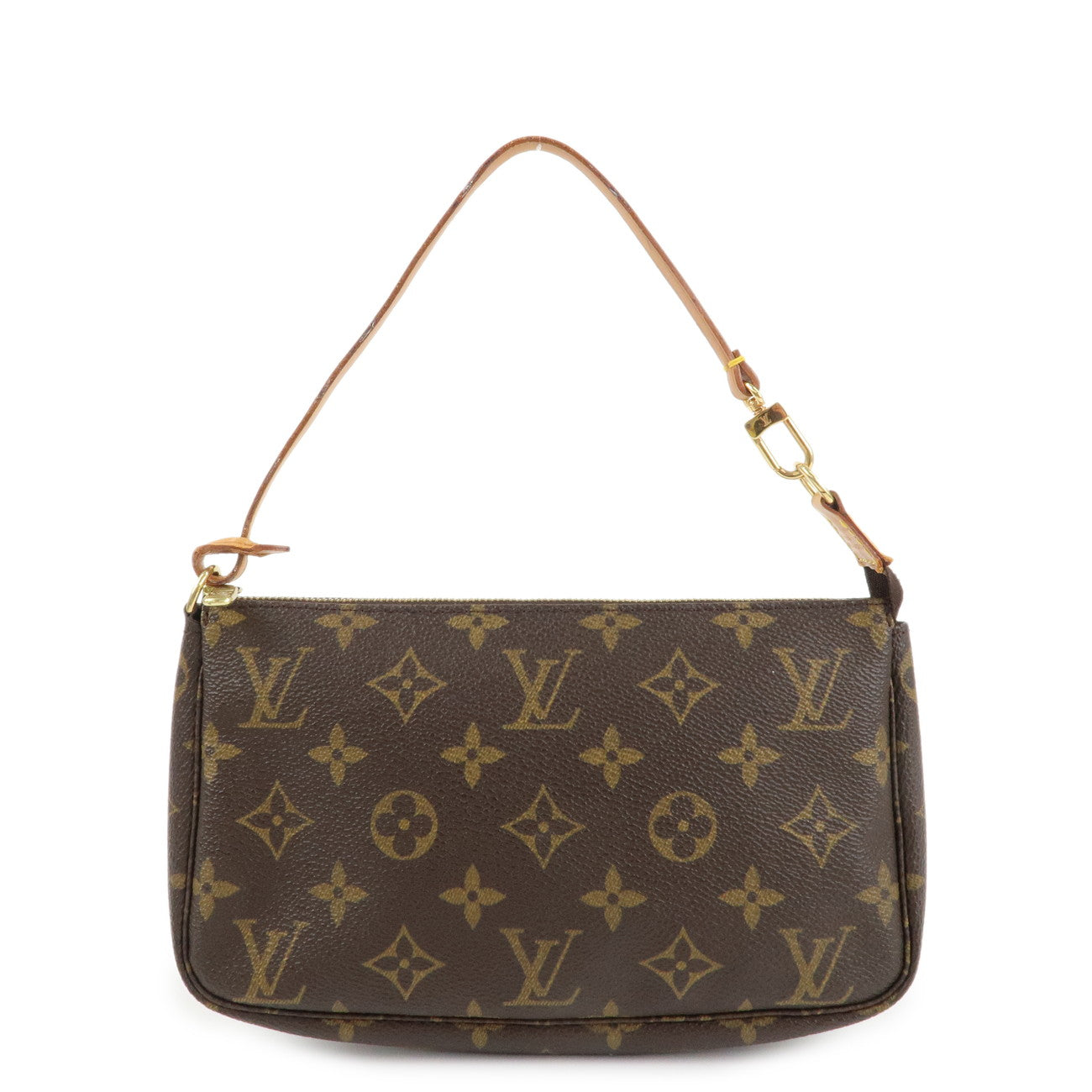 Louis Vuitton Monogram Pochette Accessoires Hand Bag Brown M51980 Used