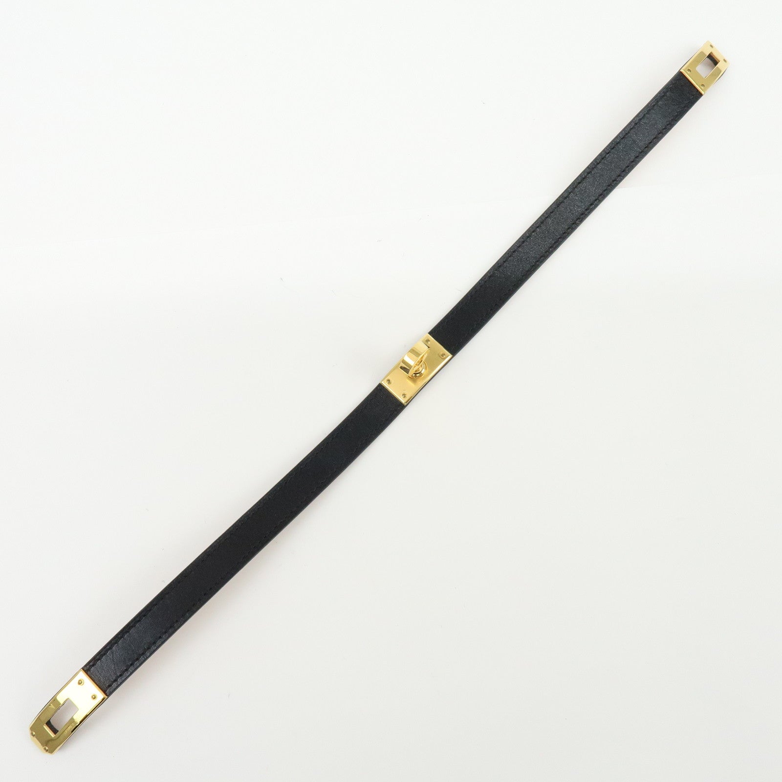 HERMES Vaux Swift Mini Kelly Double Tour Bracelet D Stamped Black