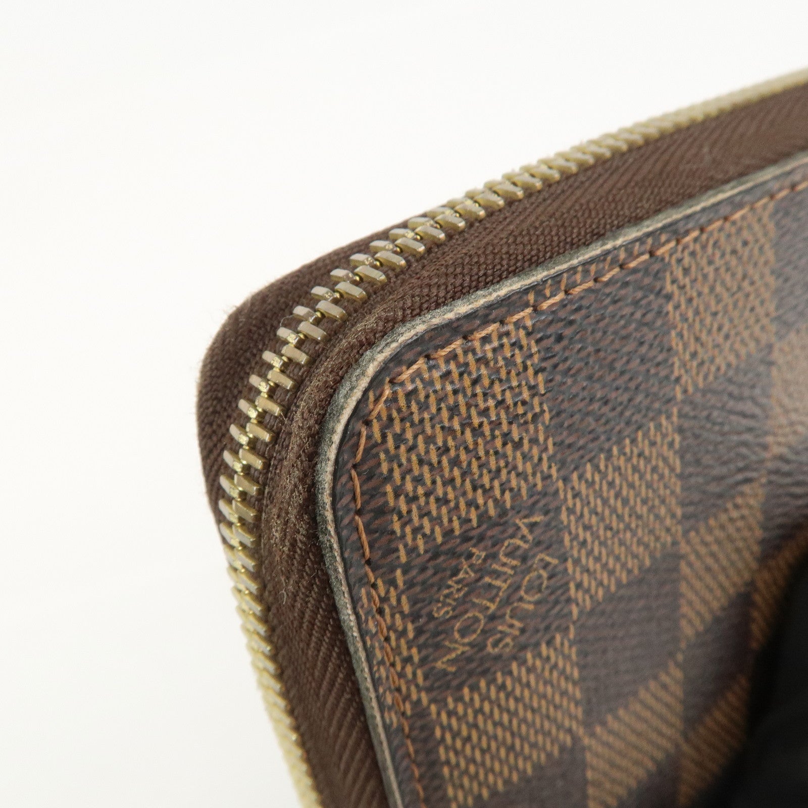 Louis Vuitton Damier Zippy Round Wallet Old Style Brown N60015