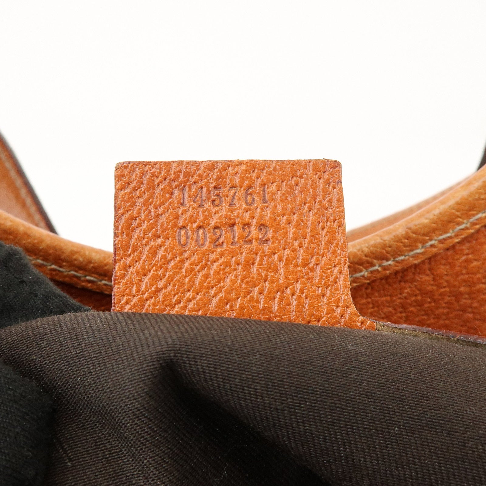 GUCCI GG Monogram Canvas Leather Shoulder Bag Brown 145761