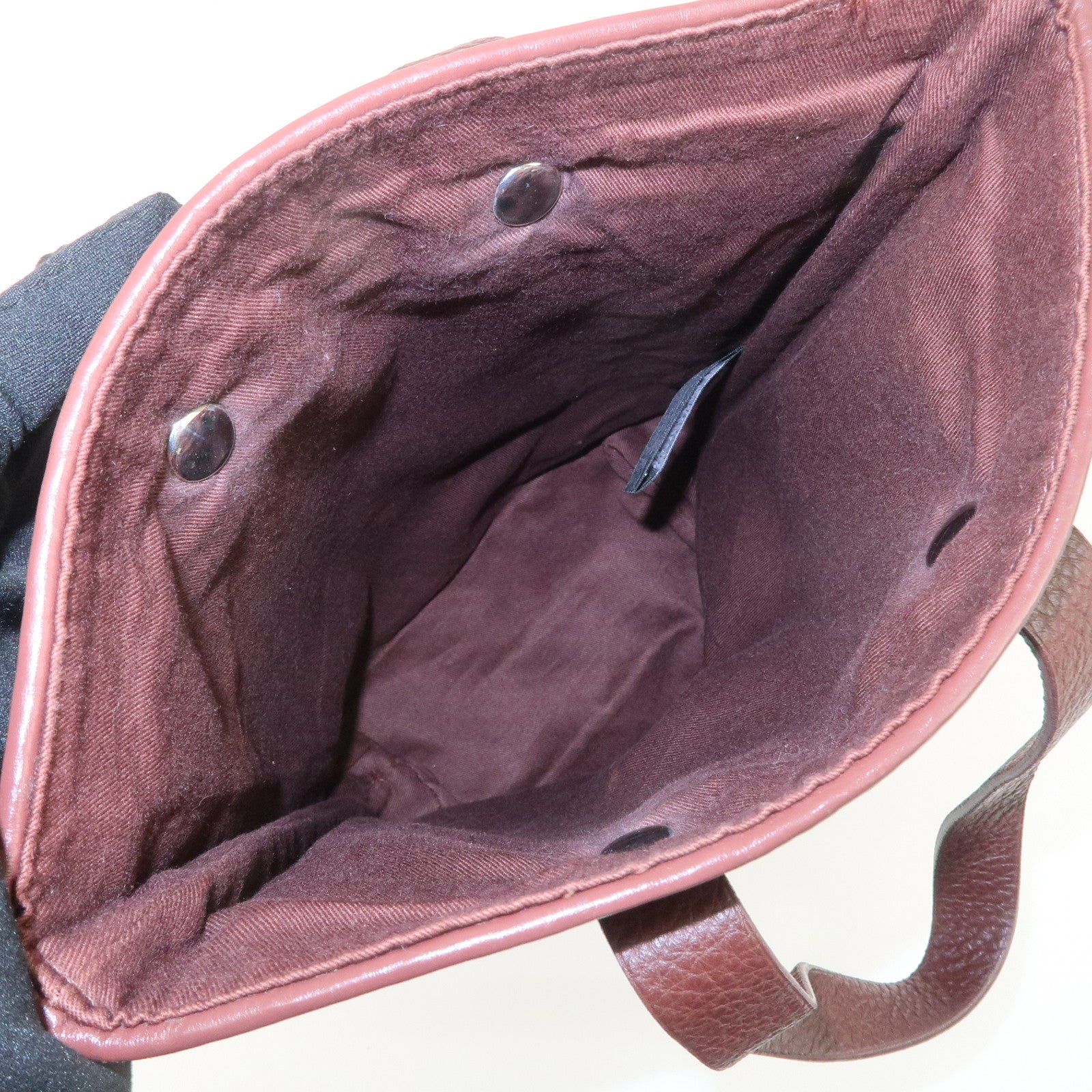 HERMES Amedaba Diago PM Leather Tote Bag Hand Bag Brown