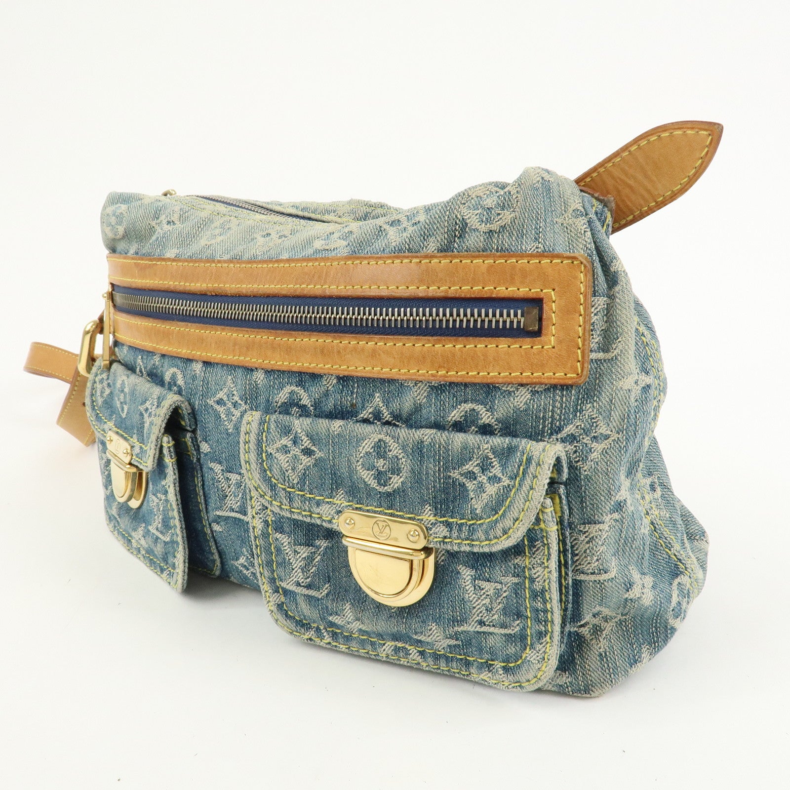 Louis Vuitton Monogram Denim Baggy PM 2Way Bag Shoulder Bag M95049