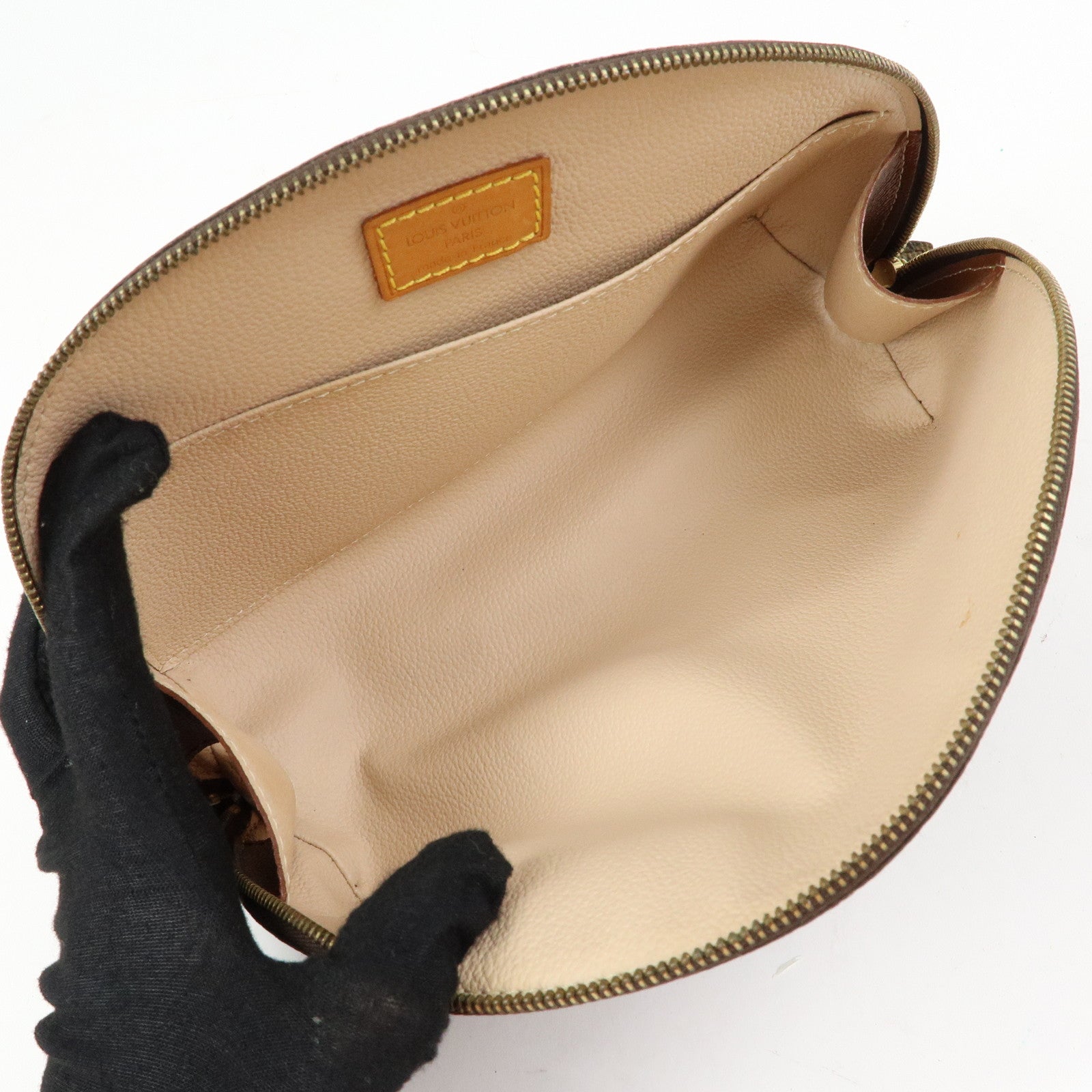 Louis Vuitton Monogram Trousse Demi Ronde Pouch M47520