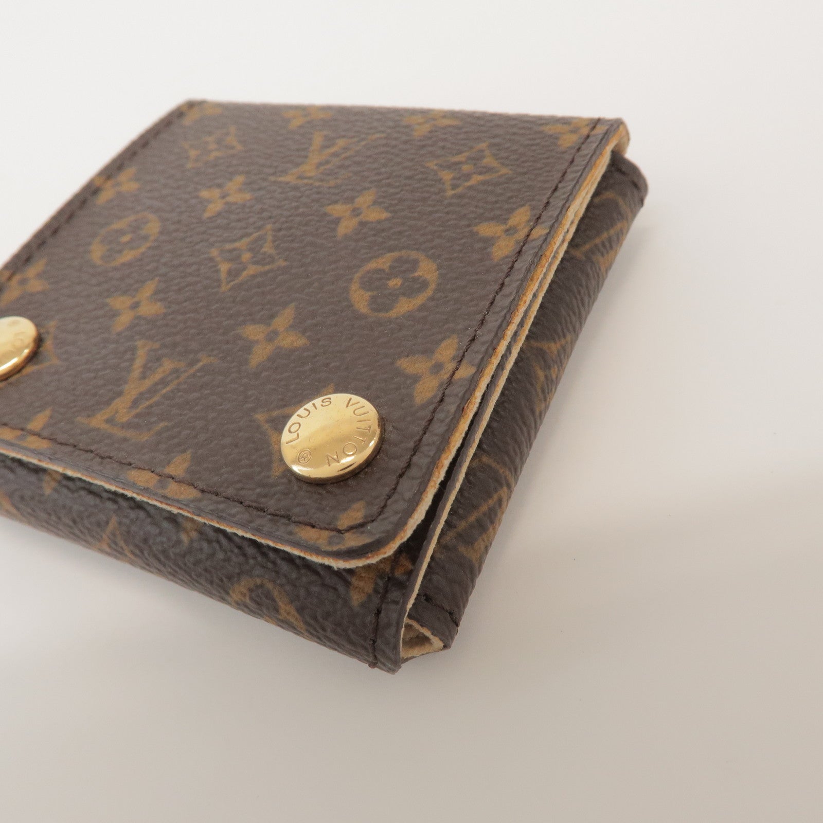Louis Vuitton Monogram Set of 2 Necklace Case Jewelry Case Brown
