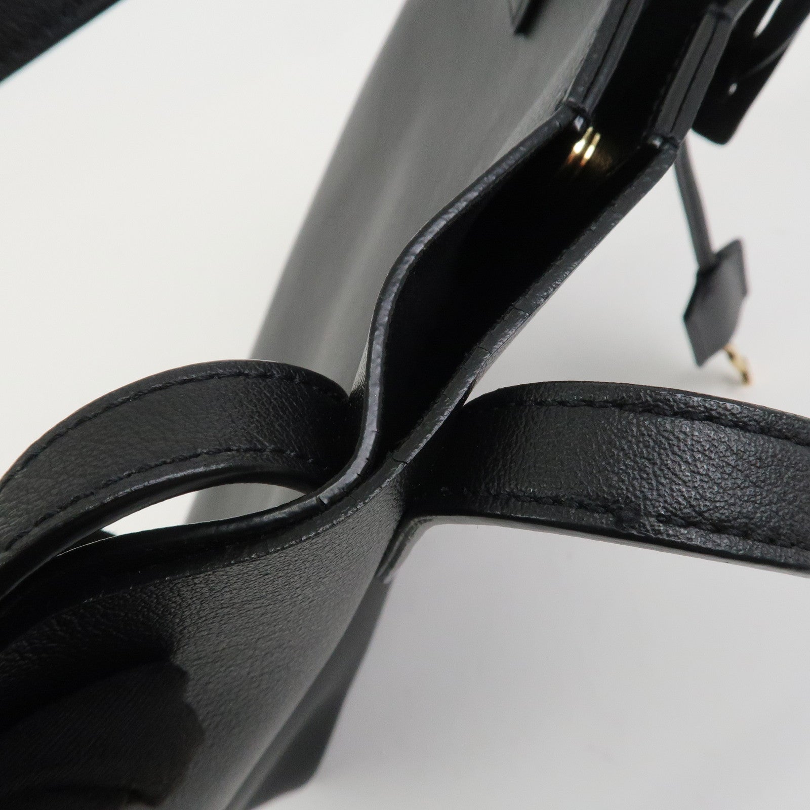 SAINT LAURENT PARIS Leather Toy Shopping Bag 2Way Bag Black 600306