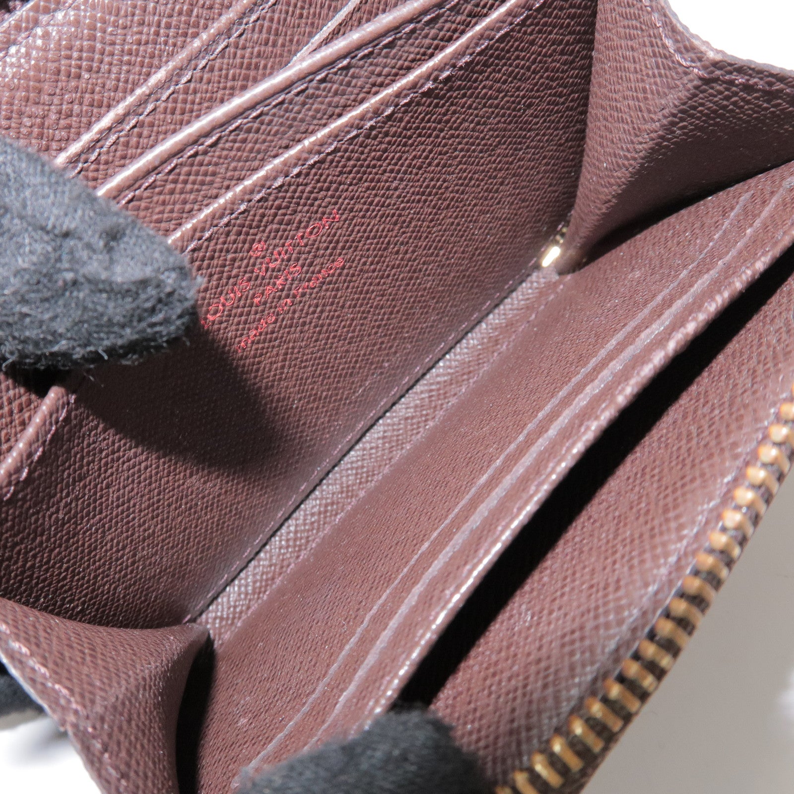 Louis Vuitton Damier Canvas Zippy Coin Case Wallet Brown N63070