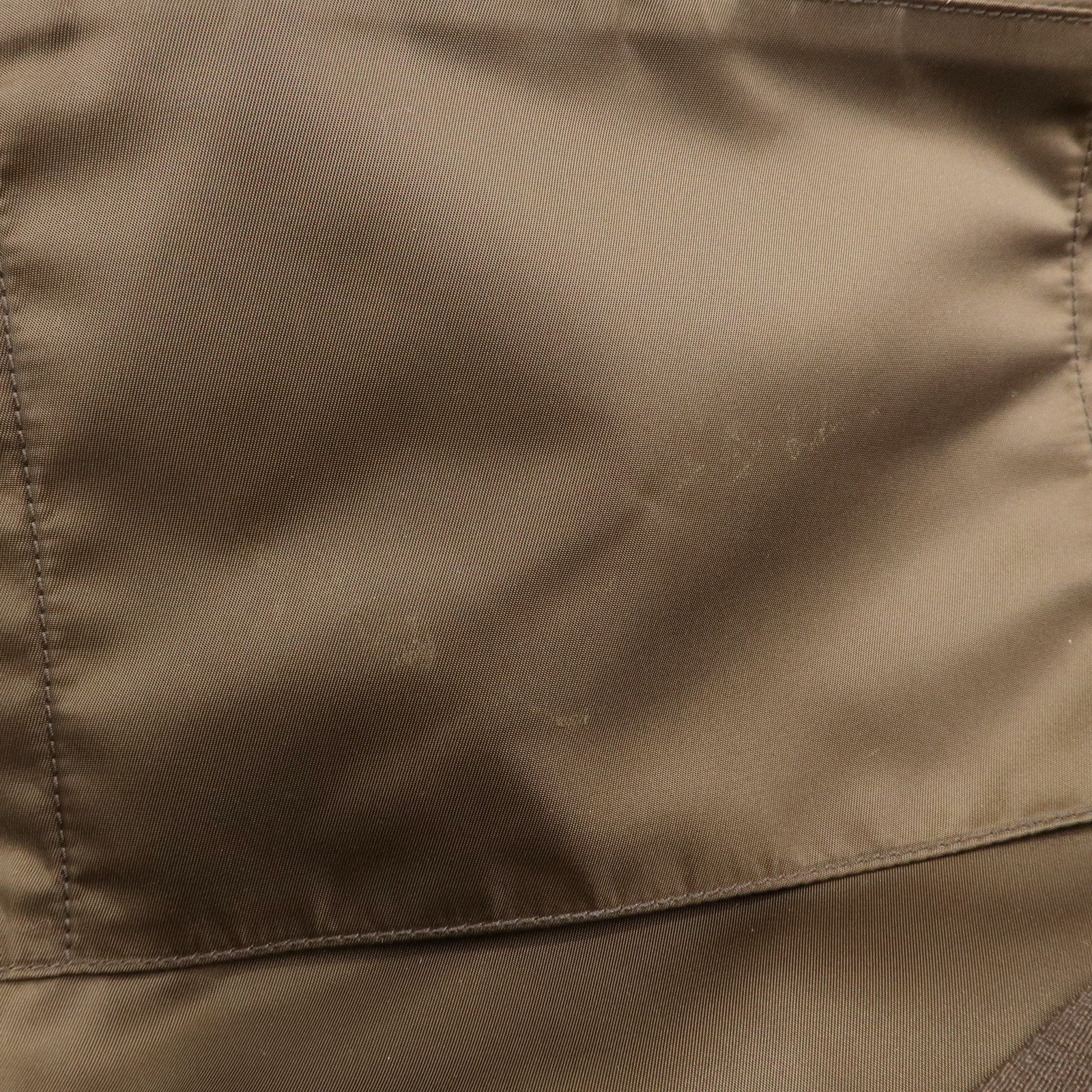 PRADA Triangle Logo Nylon Leather 2Way Hand Bag Khaki Brown 1BG102