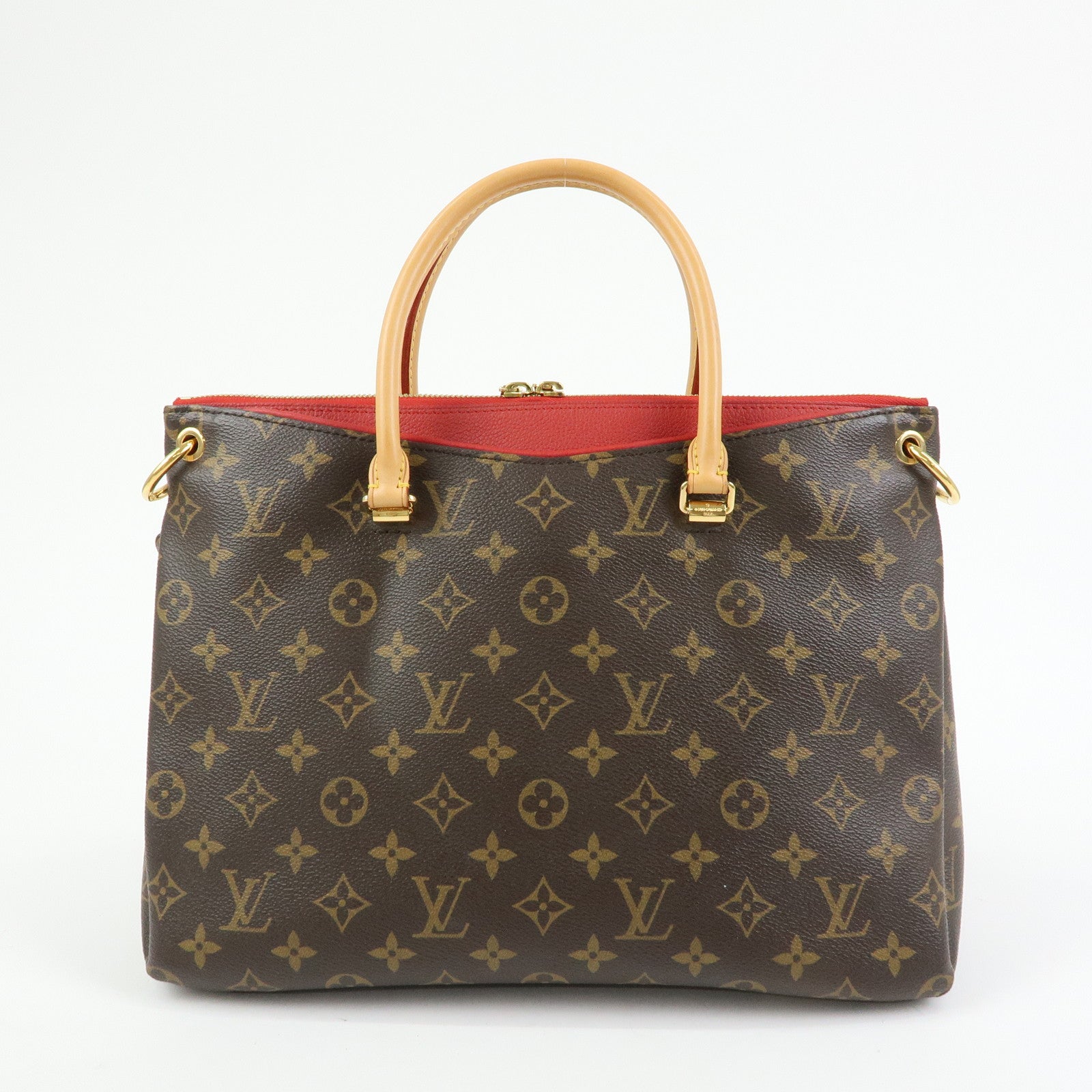 Louis Vuitton Monogram Pallas Canvas Leather 2Way Bag Cerise M41175