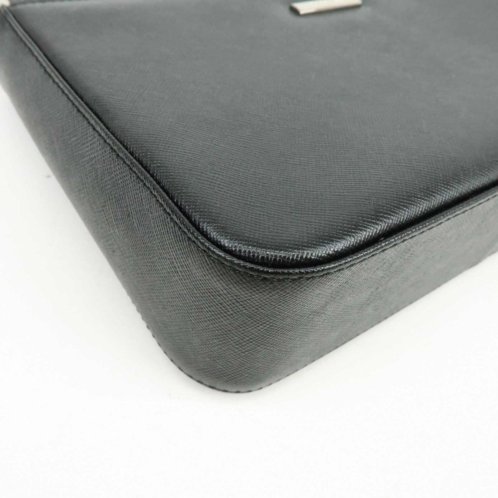 BURBERRY Leather Hand Bag Nova Plaid Black