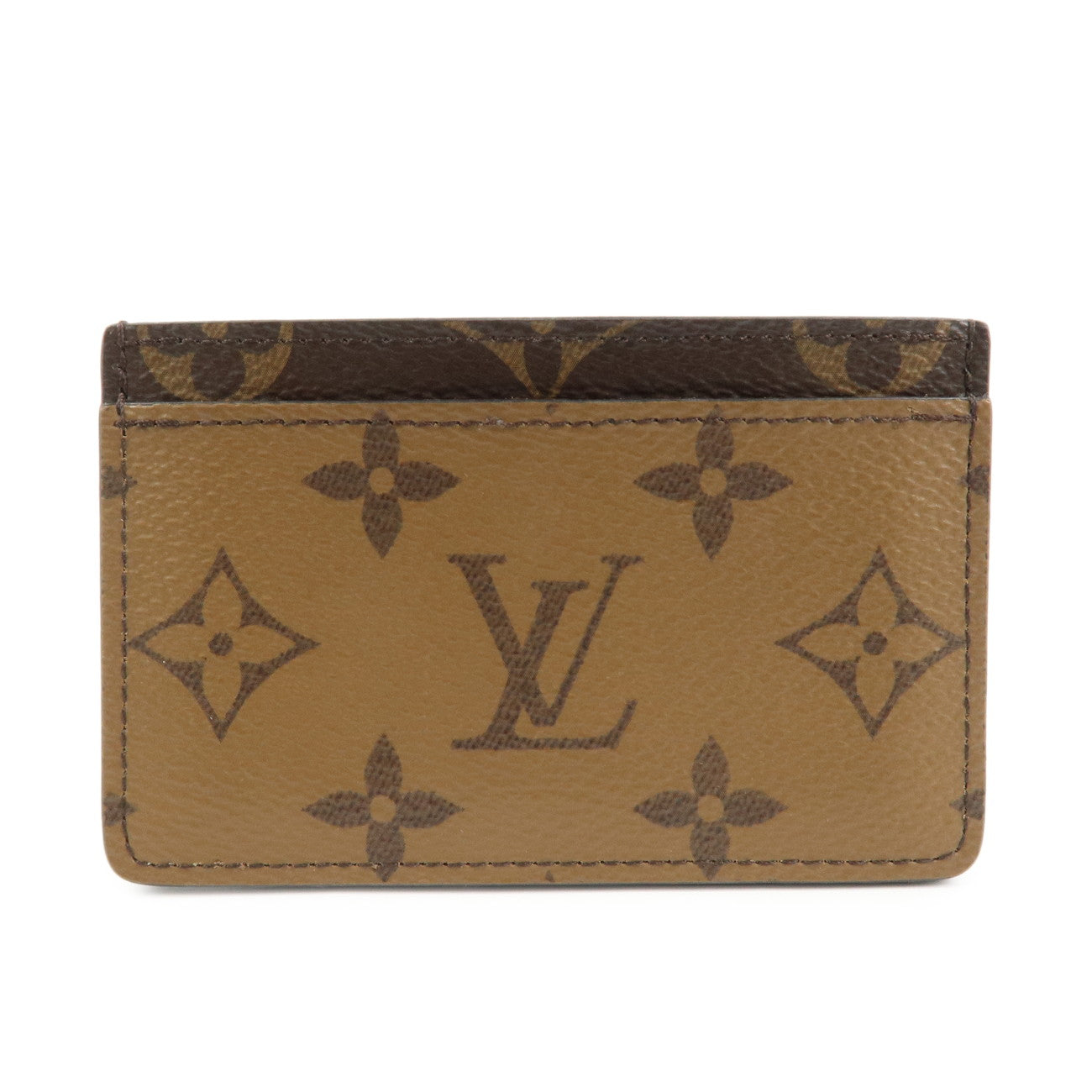 Louis Vuitton Monogram Reverse Porte Cartes Simple Card Case M69161