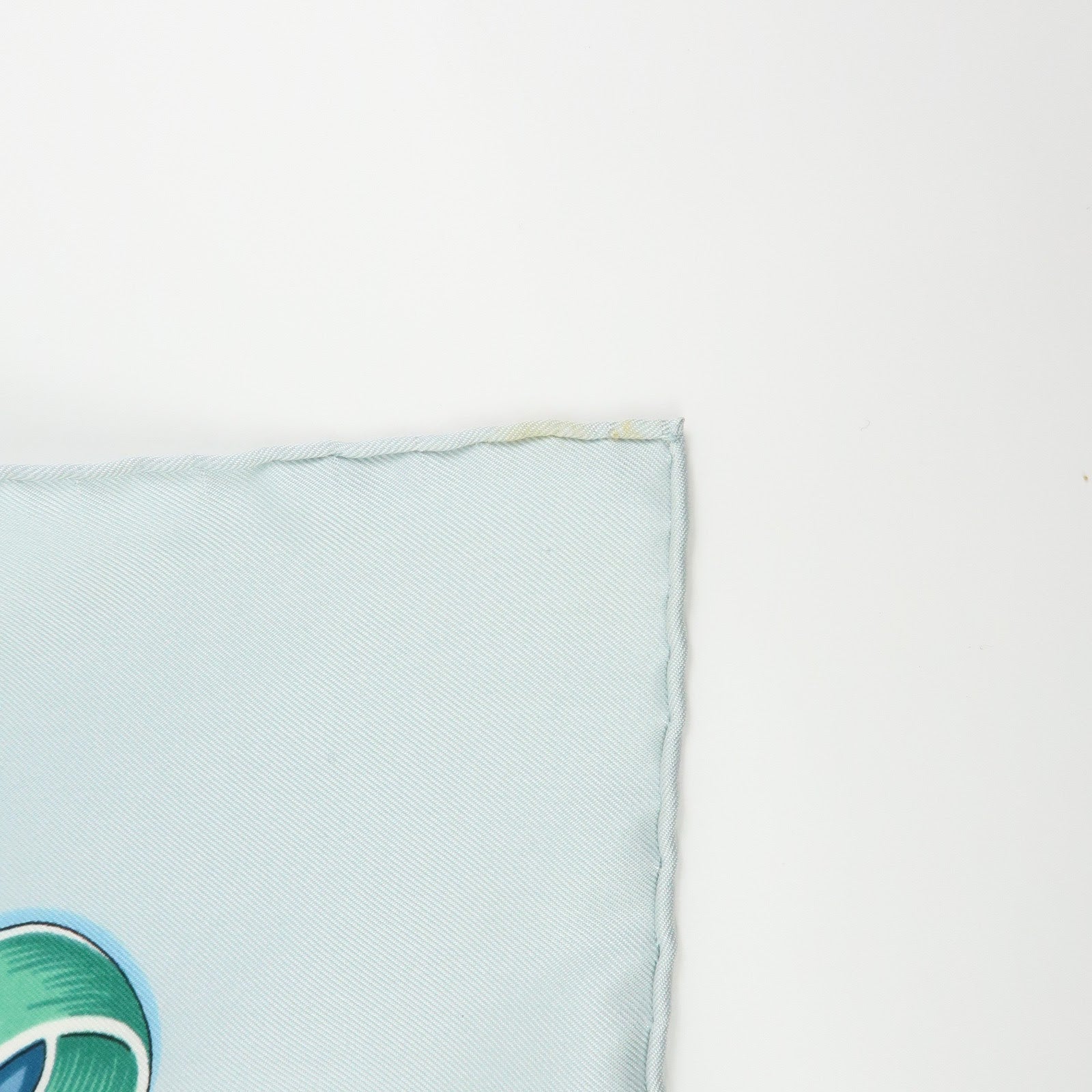 HERMES Carre 90 Silk 100% Scarf CHEVAUX DE TRAIT Light Blue Yellow