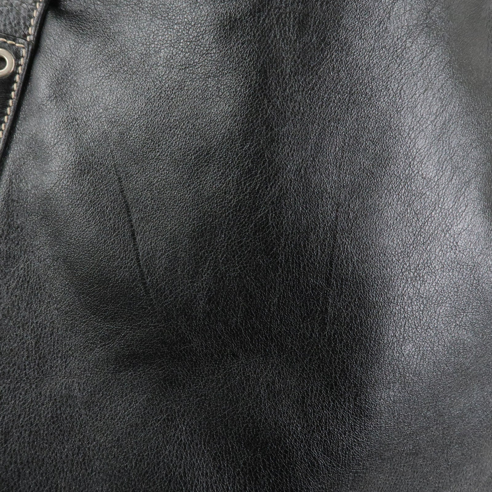 GUCCI Hysteria Leather Tote Bag Hand Bag Black 211126