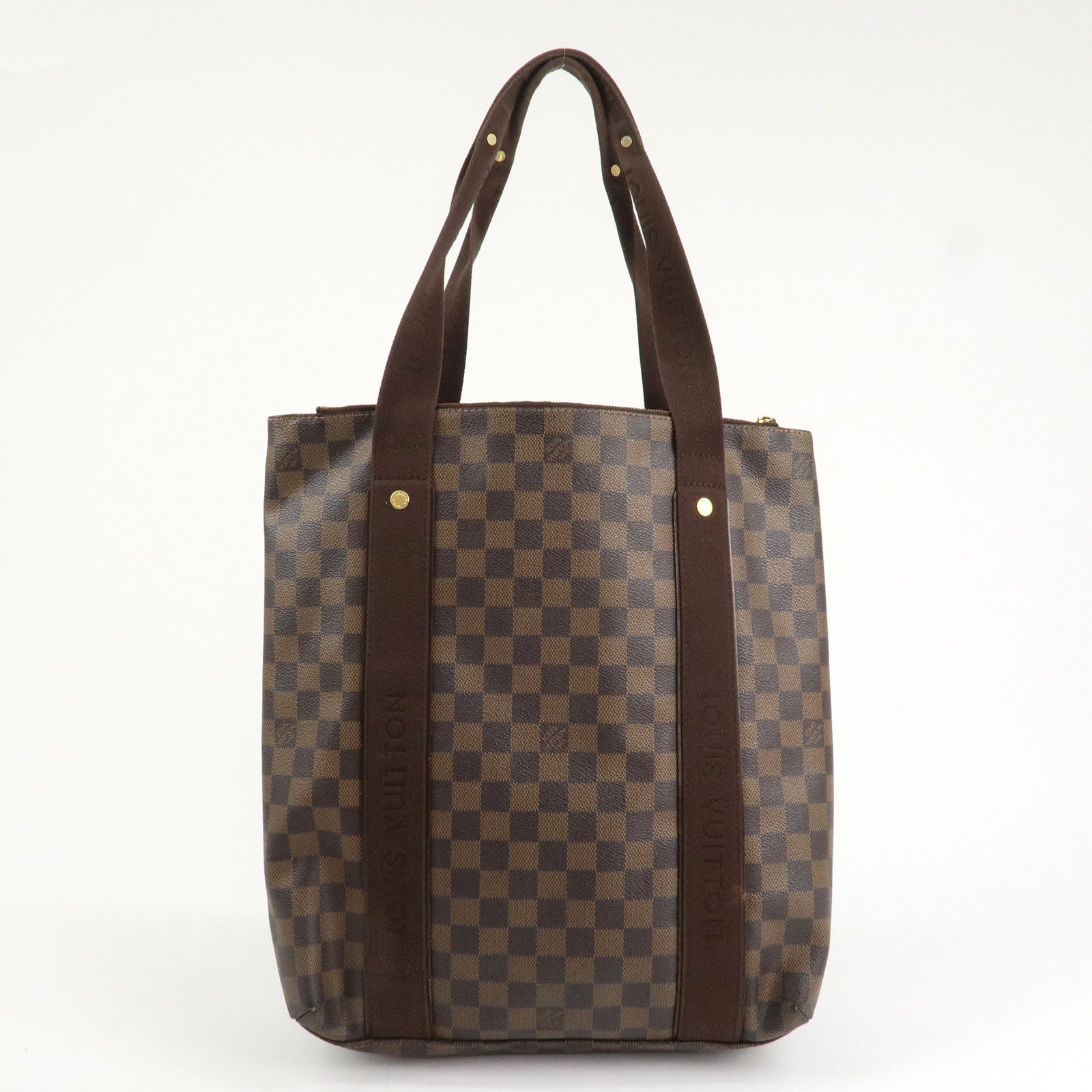 Louis Vuitton Damier Ebene Canvas Cover Bobourg Hand Bag M52006 Used