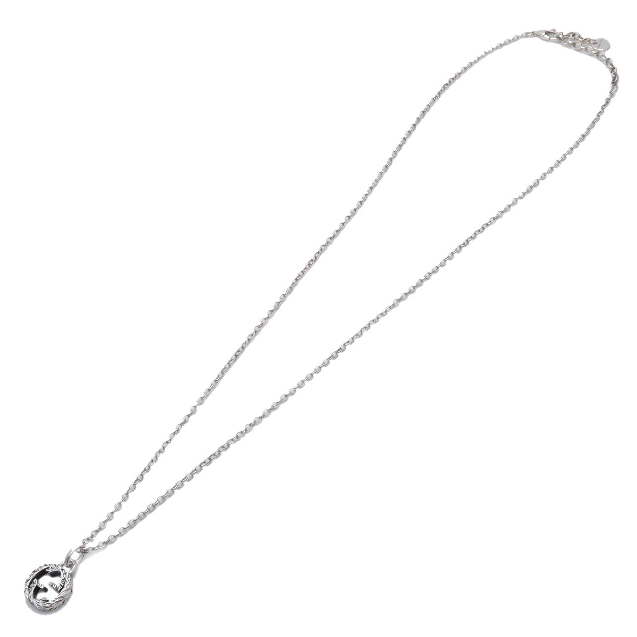 GUCCI Interlocking G Necklace SV925 Silver 455307