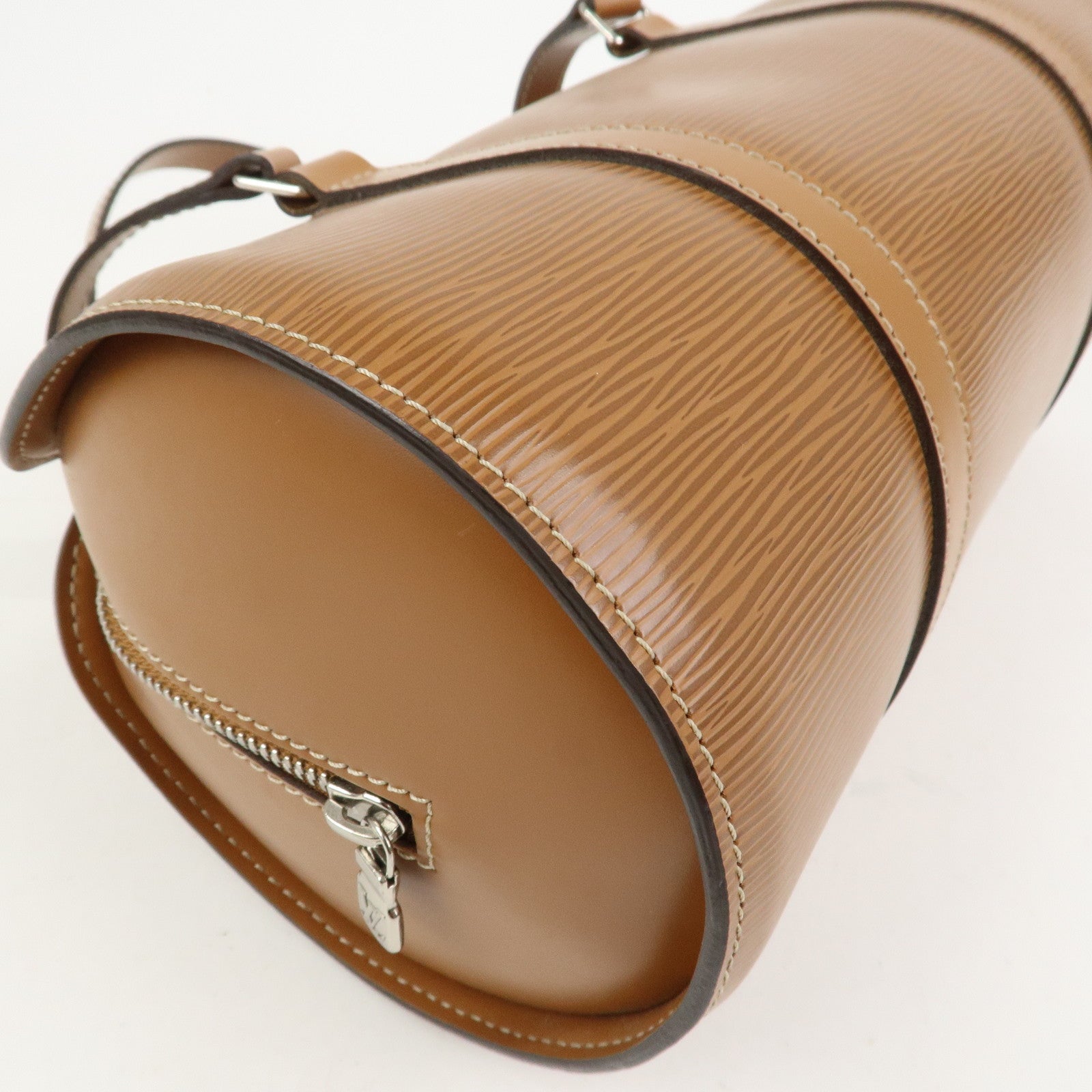 Louis Vuitton Epi Soufflot Hand Bag Shoulder Bag Zipang Gold M52228