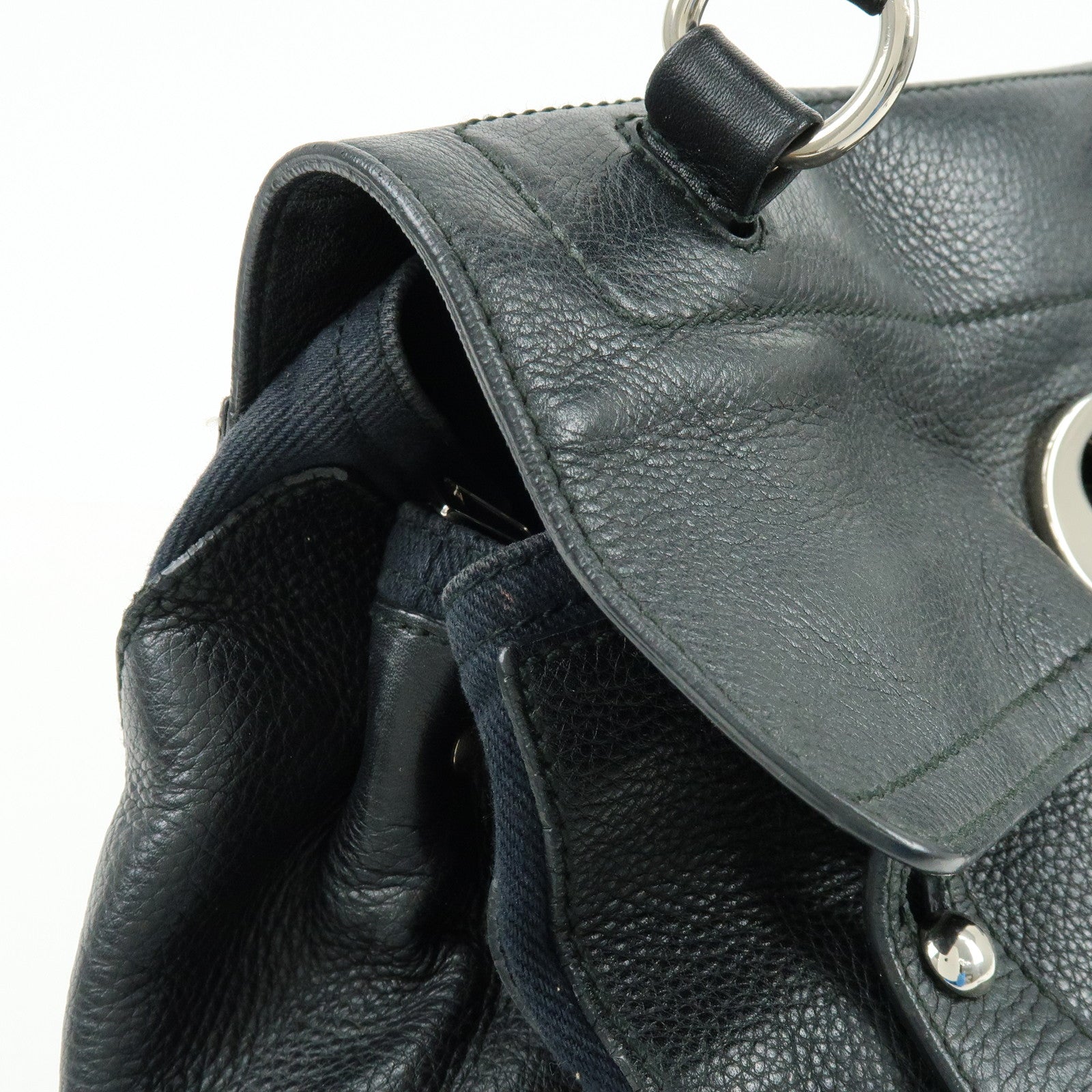 SAINT LAURENT PARIS Muse Two Calf Leather Hand Bag Black 229080