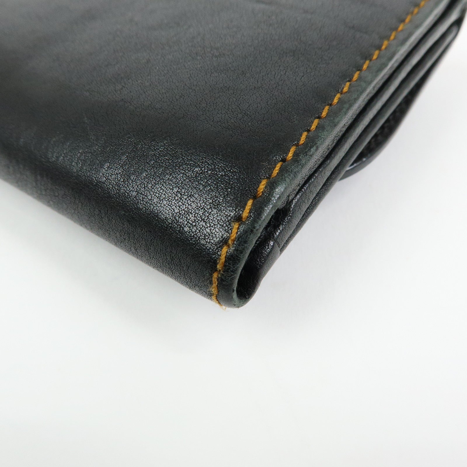 Christian Dior Gaucho Leather Long Wallet Belt Black